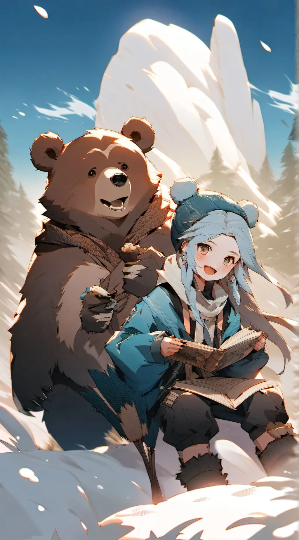 ai character: Sky (from sprunki) background