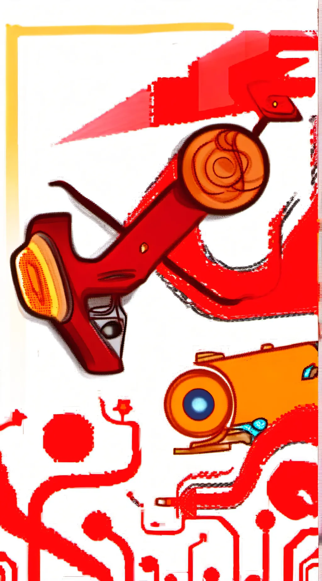 ai character: orange background