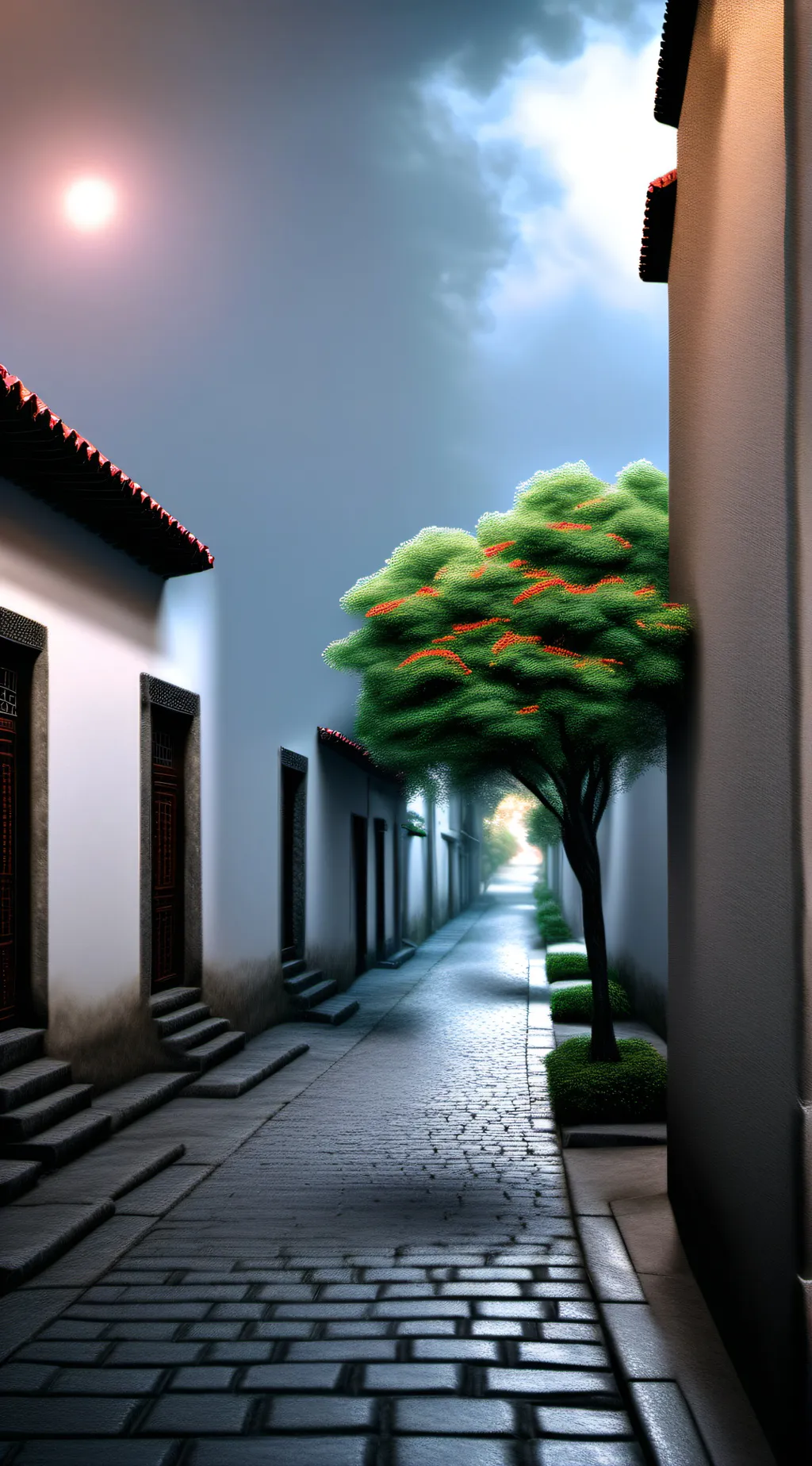 ai character: Running Away background