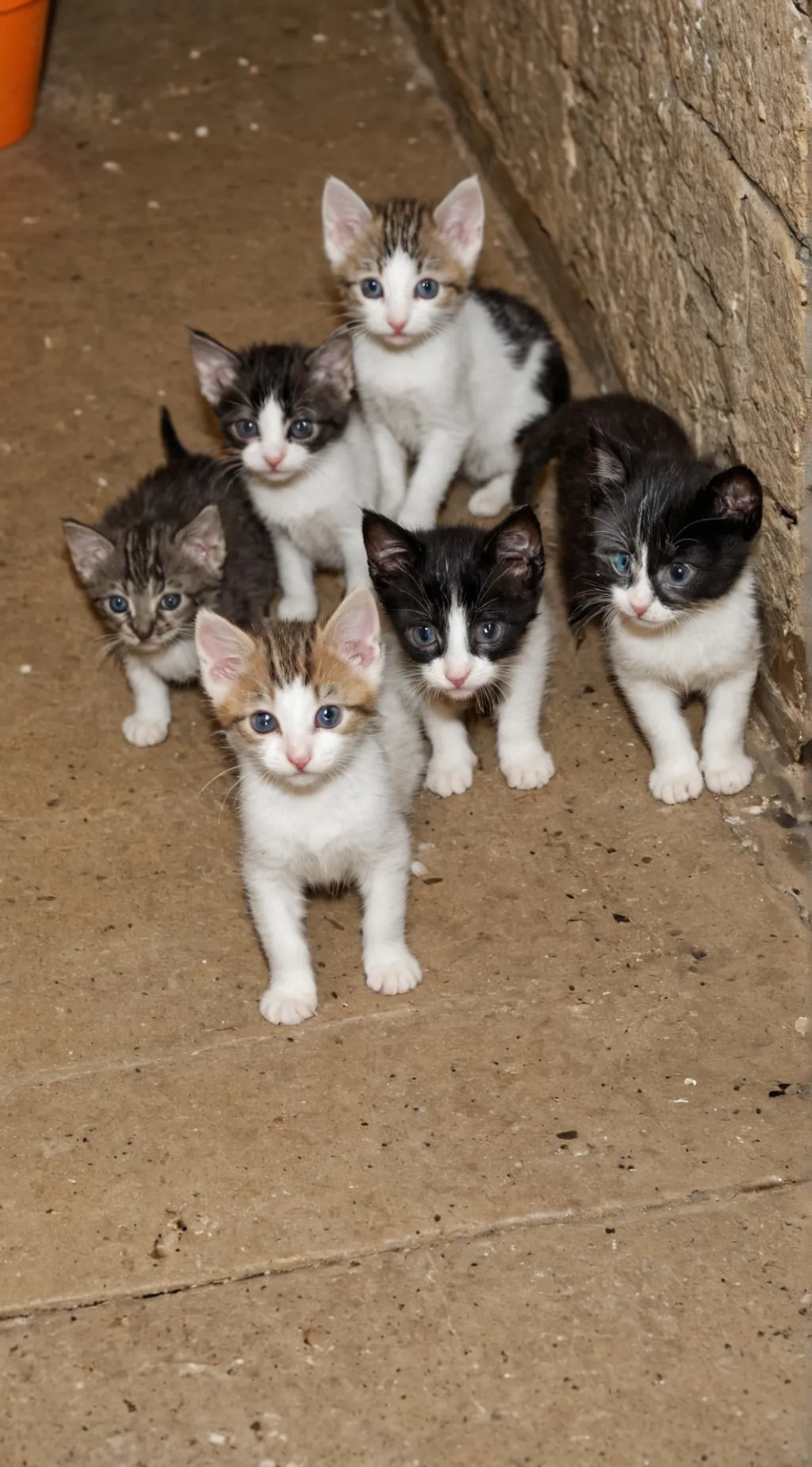 ai character: stray kittens background