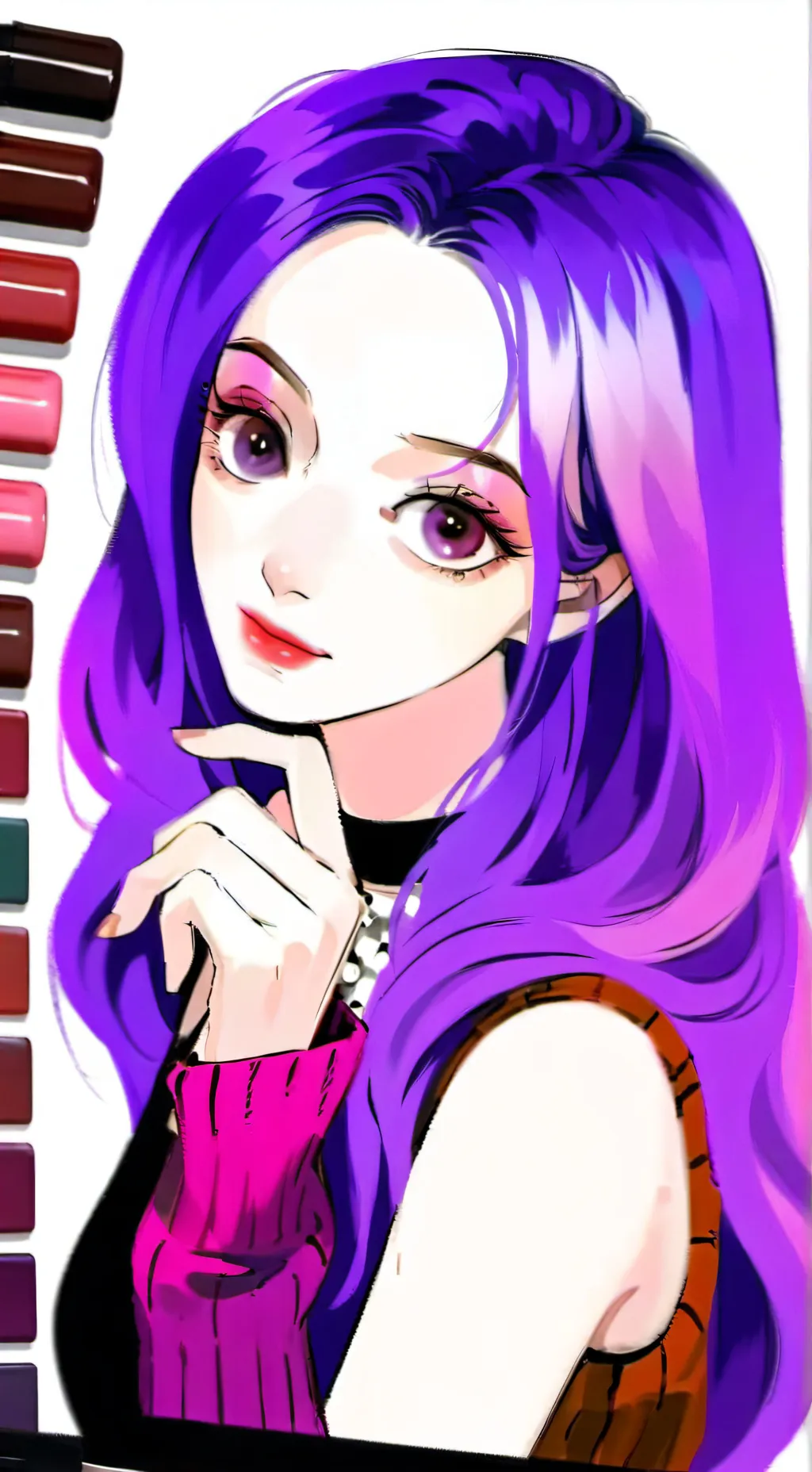 ai character: Rosy background