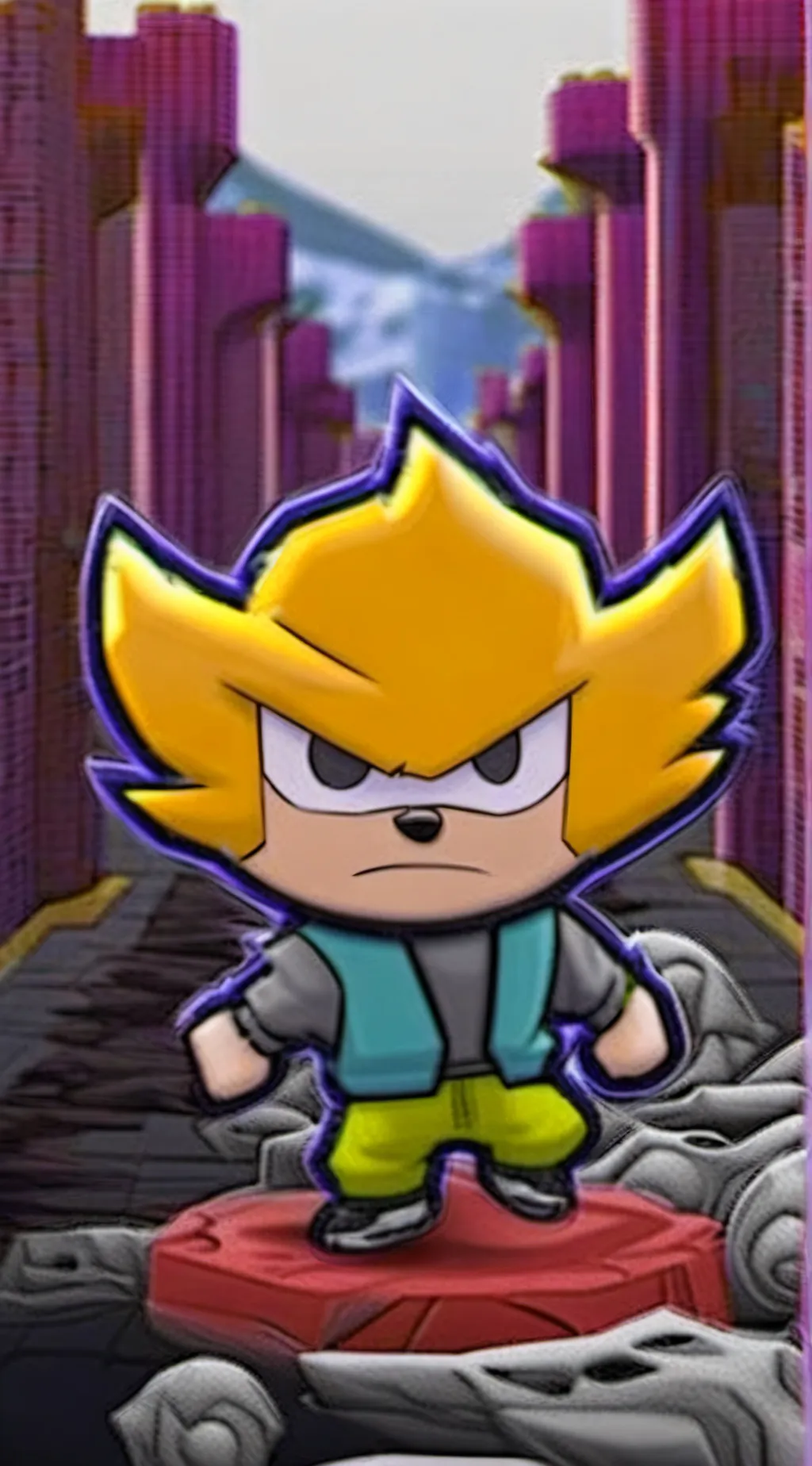 ai character: Tails meme xd background