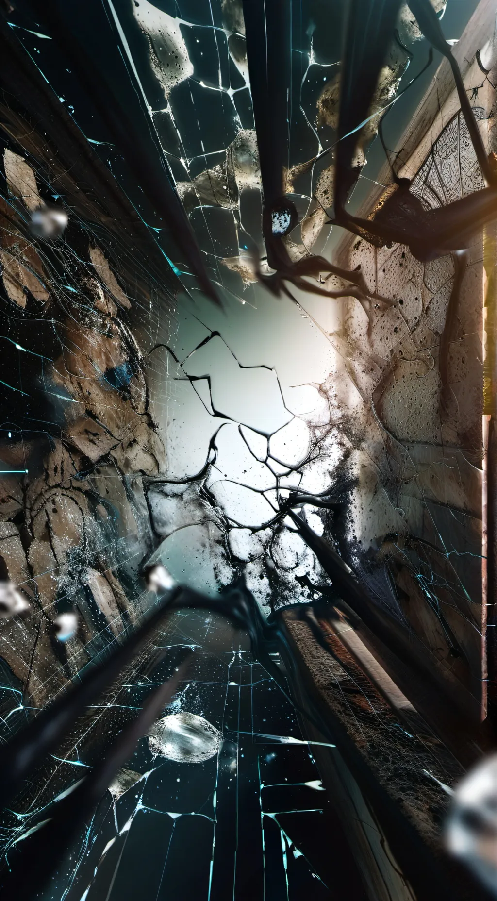 ai character: BrOkEn ScReEn.. background