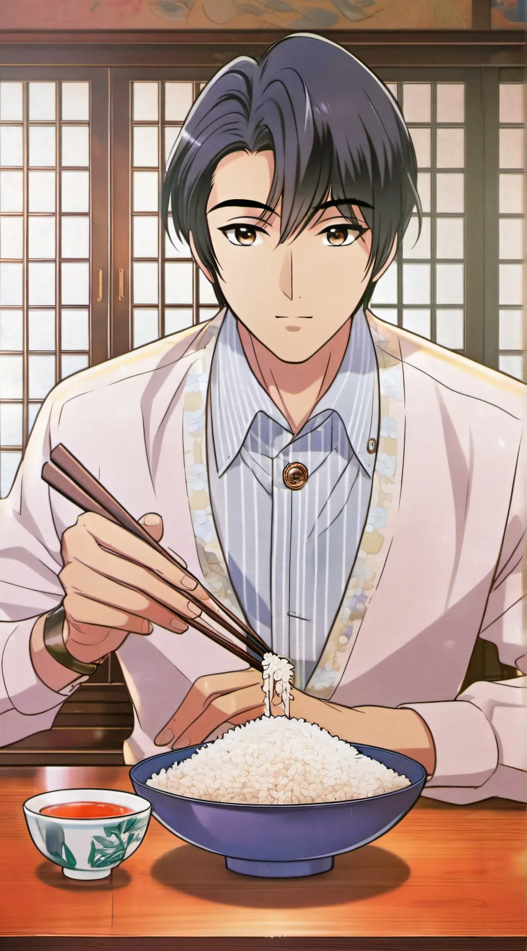 ai character: Asian guy background