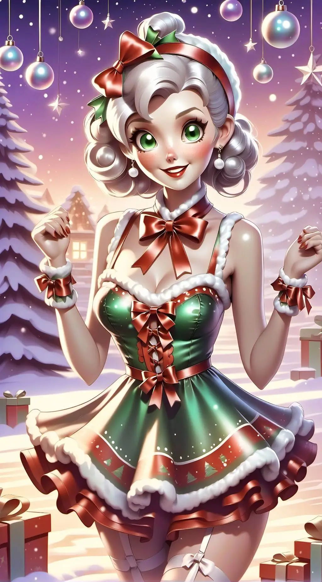 ai character: Xmas Justice  background