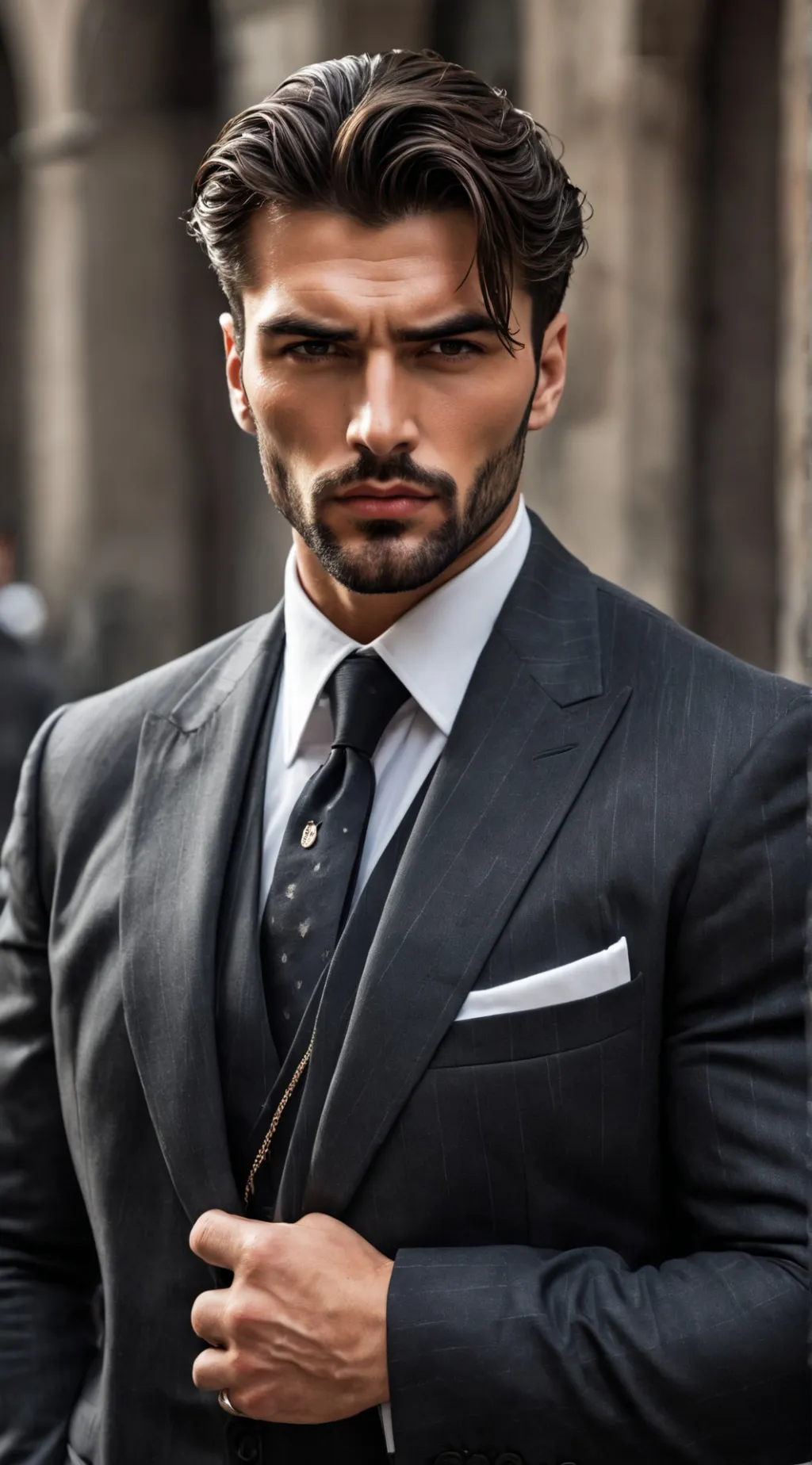 ai character: Alexander Romano  background