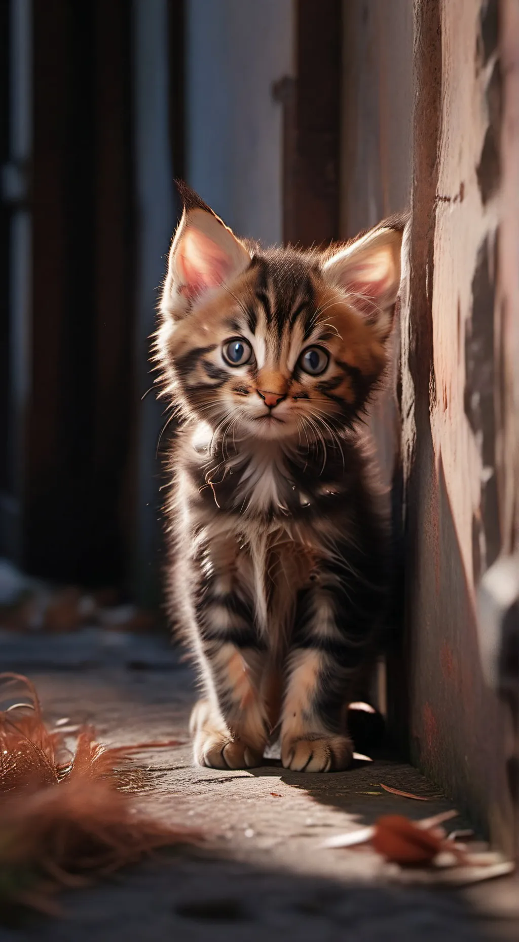 ai character: ugly kitten background