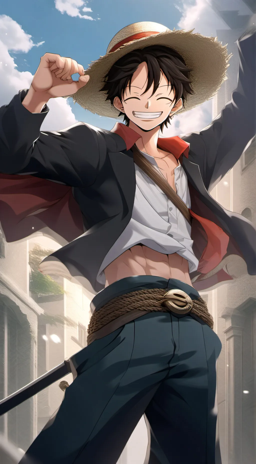 ai character: luffy background