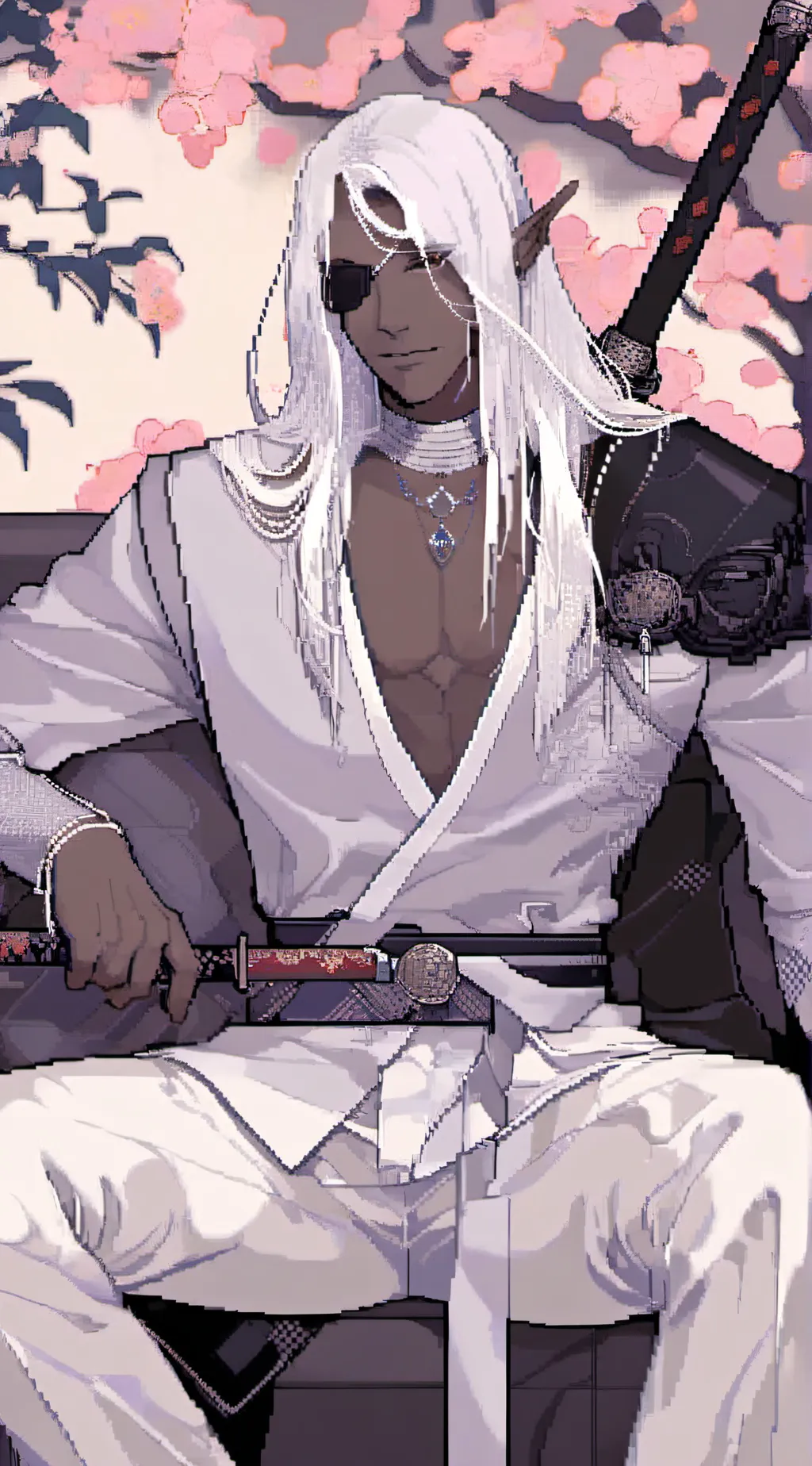 ai character:   🤍⛓️jaga kujo⛓️🤍 background