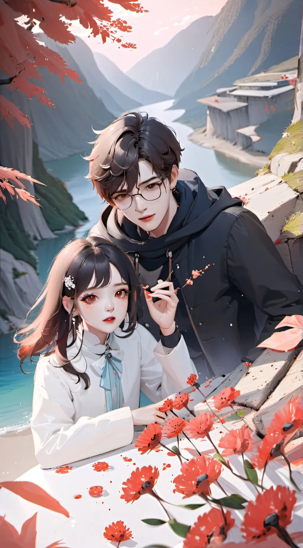 ai character: Lucas e Giuly  background