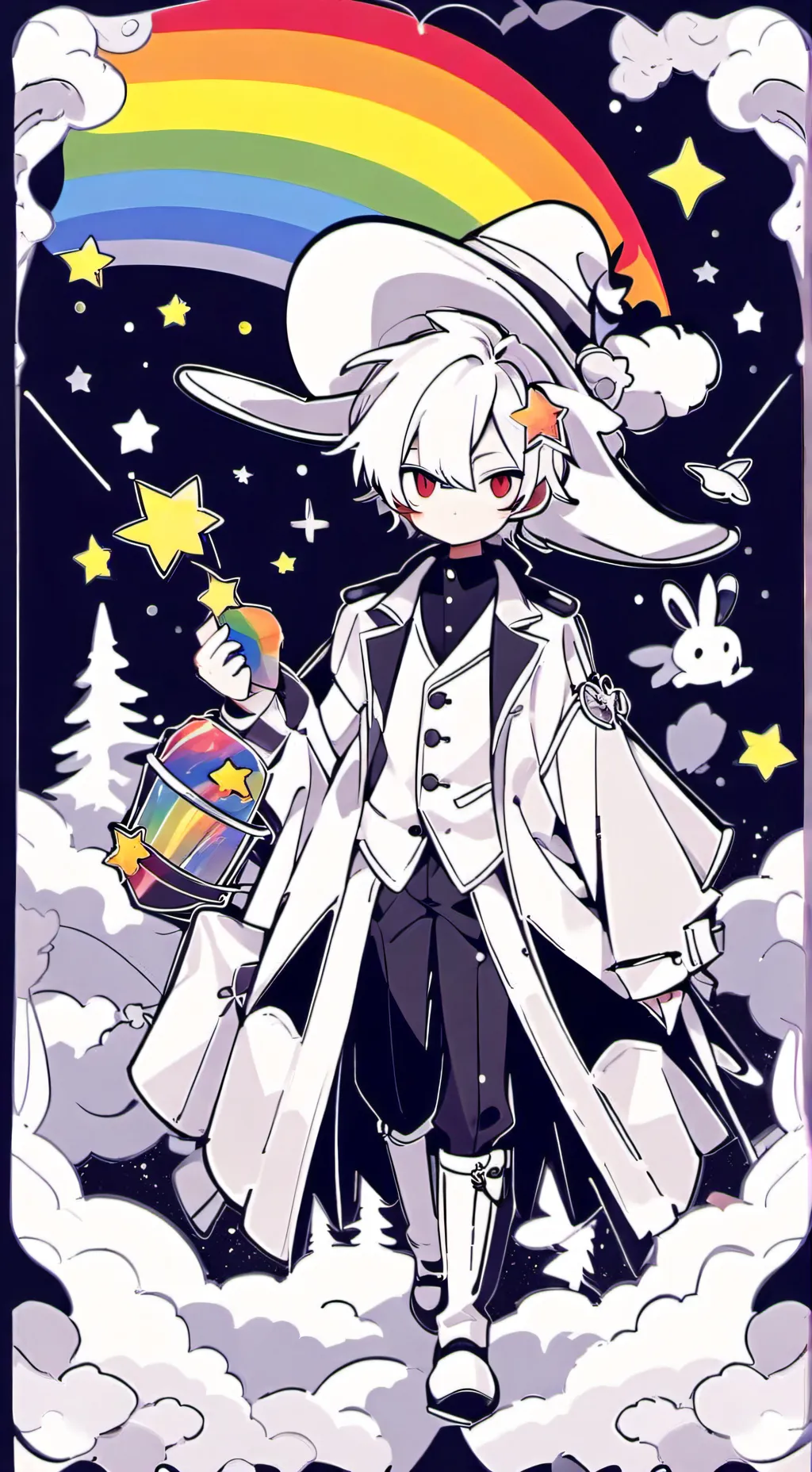 ai character: Dandys world! background