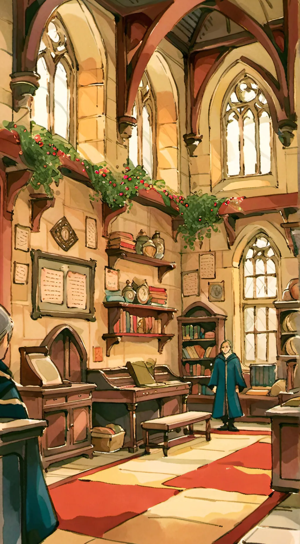 ai character: Hogwarts! background