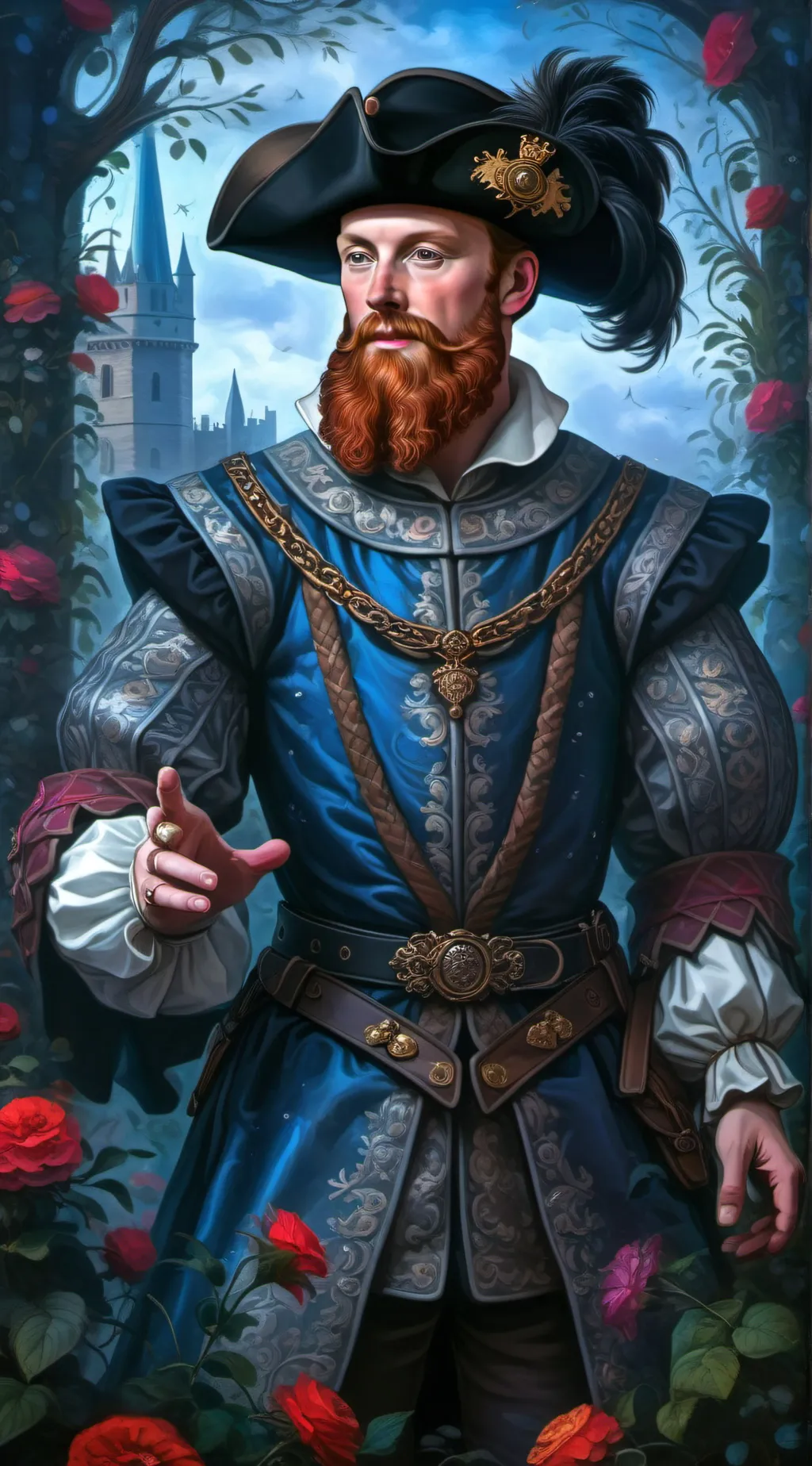ai character: King James 6th/1st background