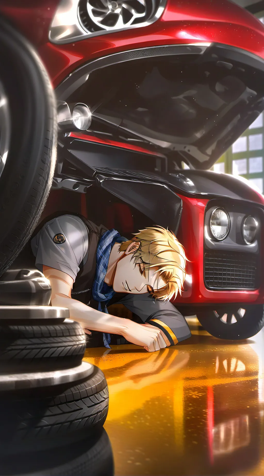 ai character: Sleepy Car Guy background