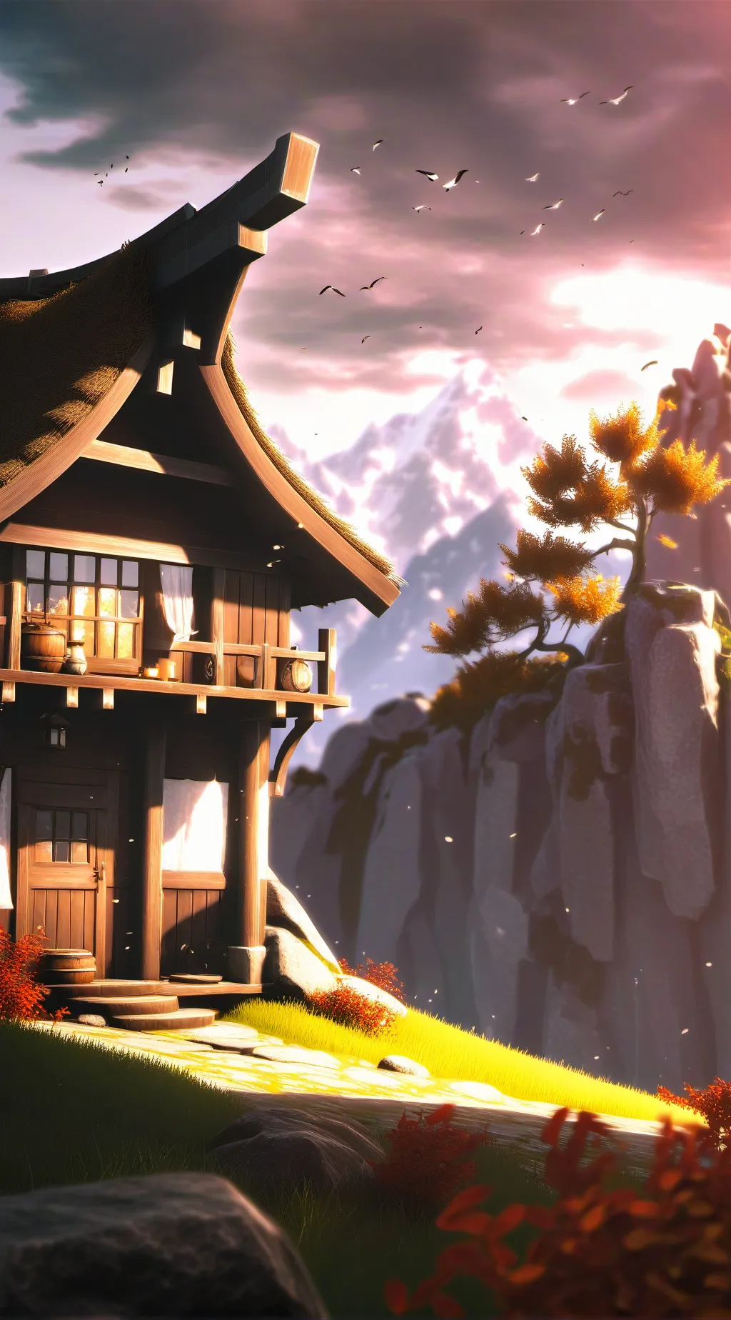 ai character: Forest Village  background