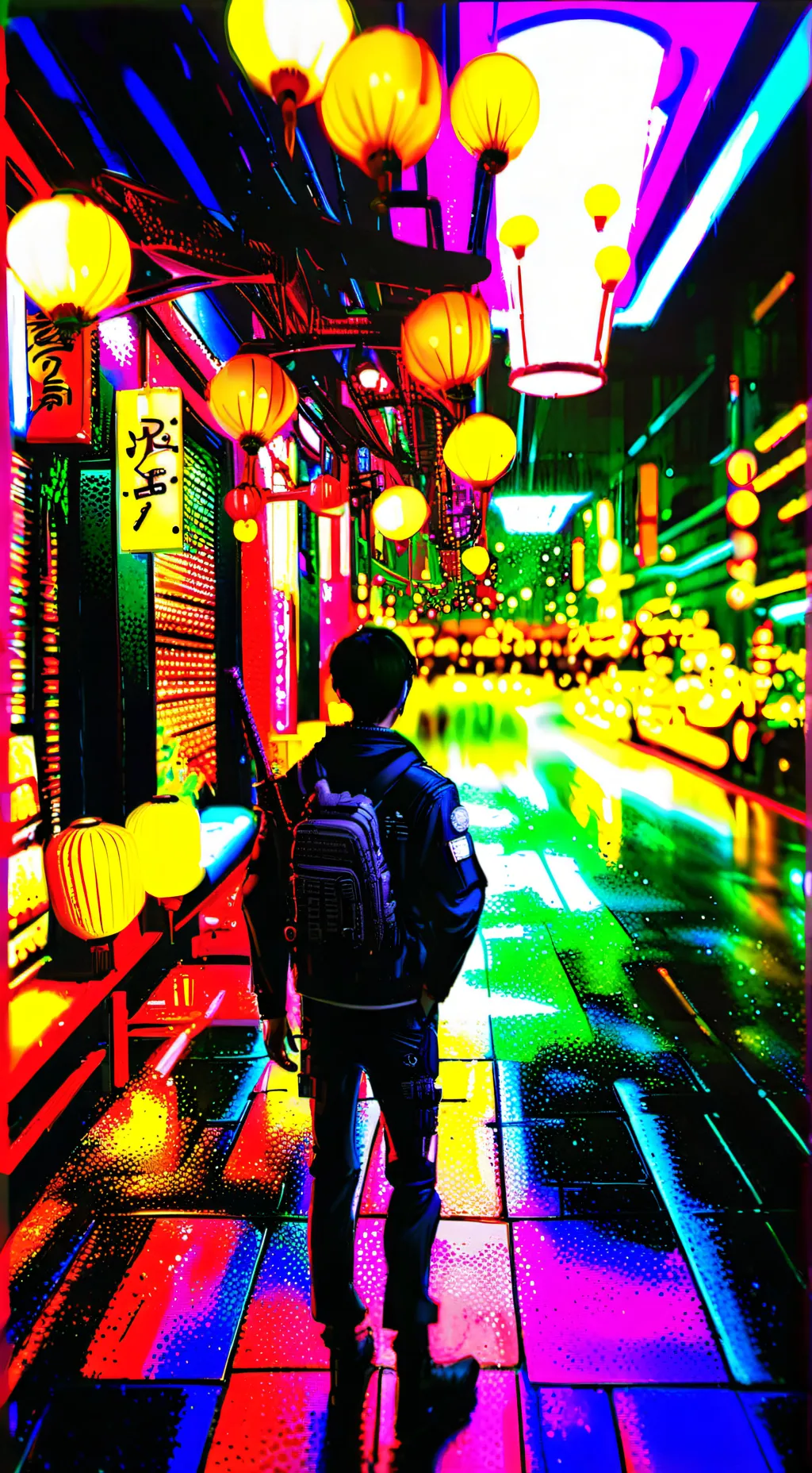 ai character: Tokyo year 2465 background