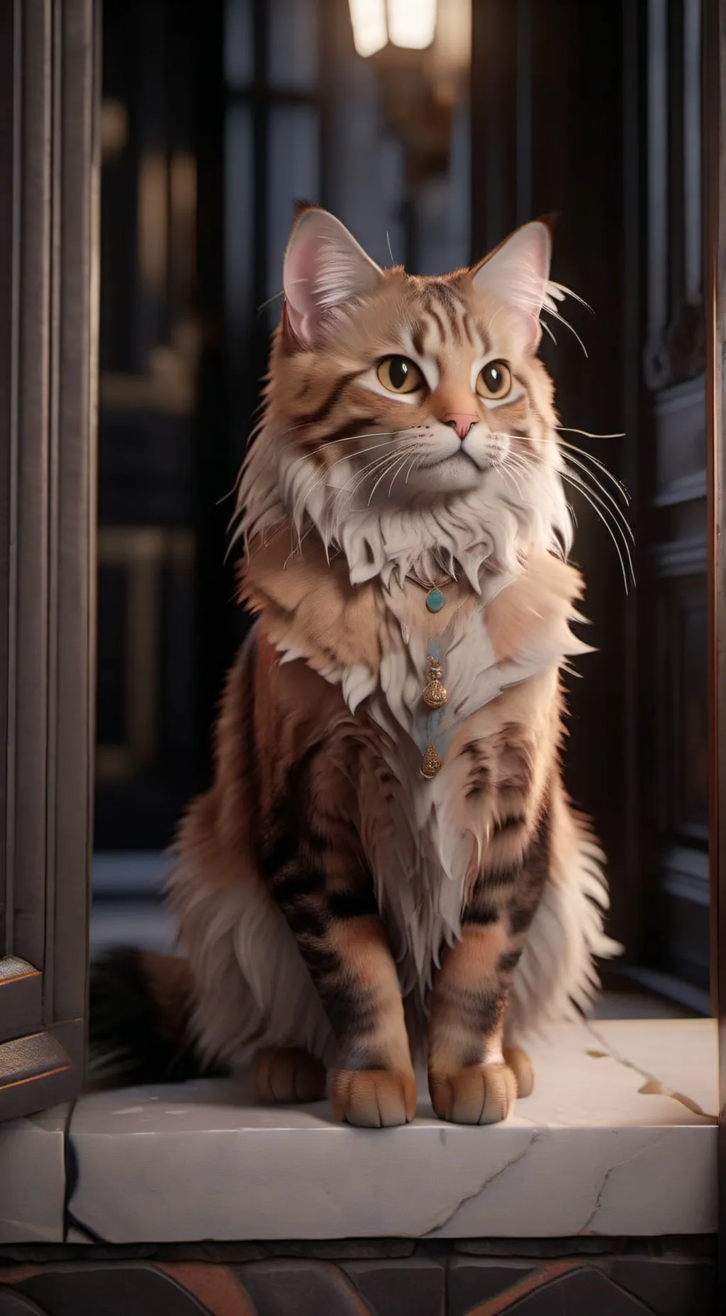 ai character: Lily the cat background