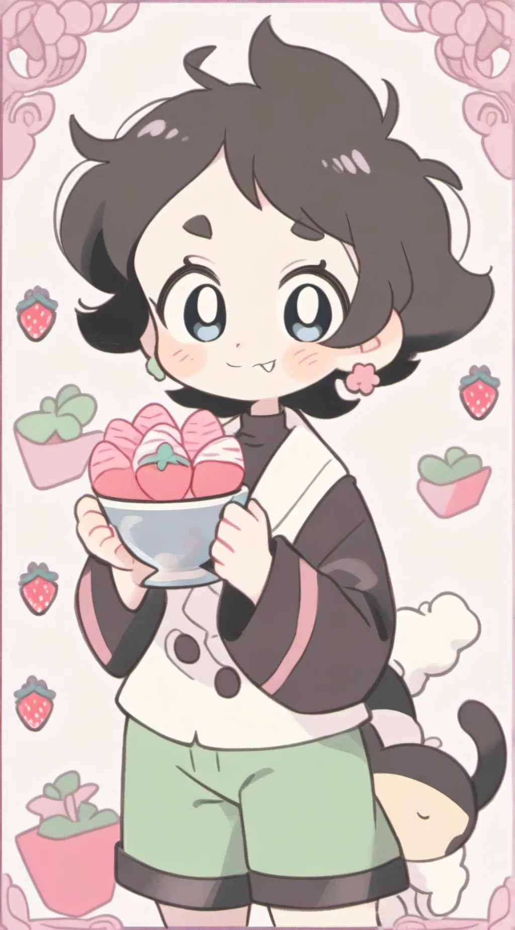 ai character: !!Dandys world!!  background