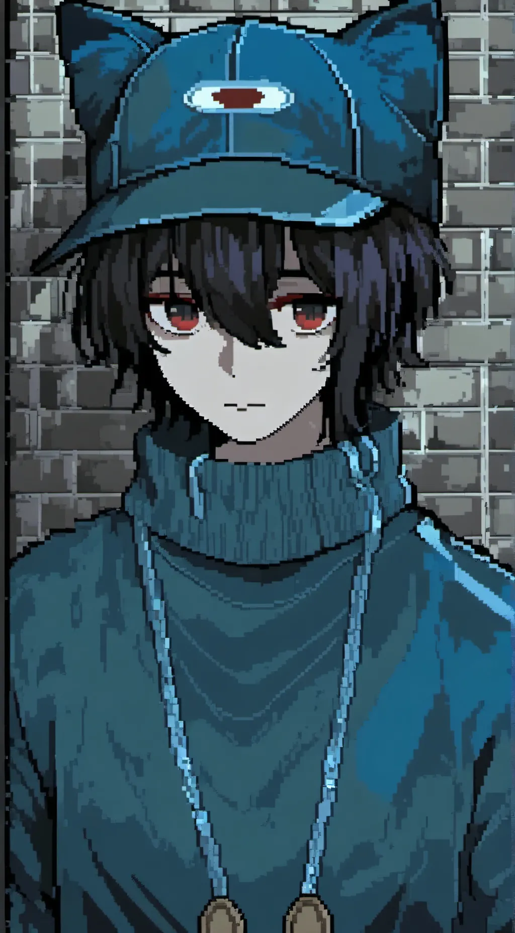 ai character: cold  background