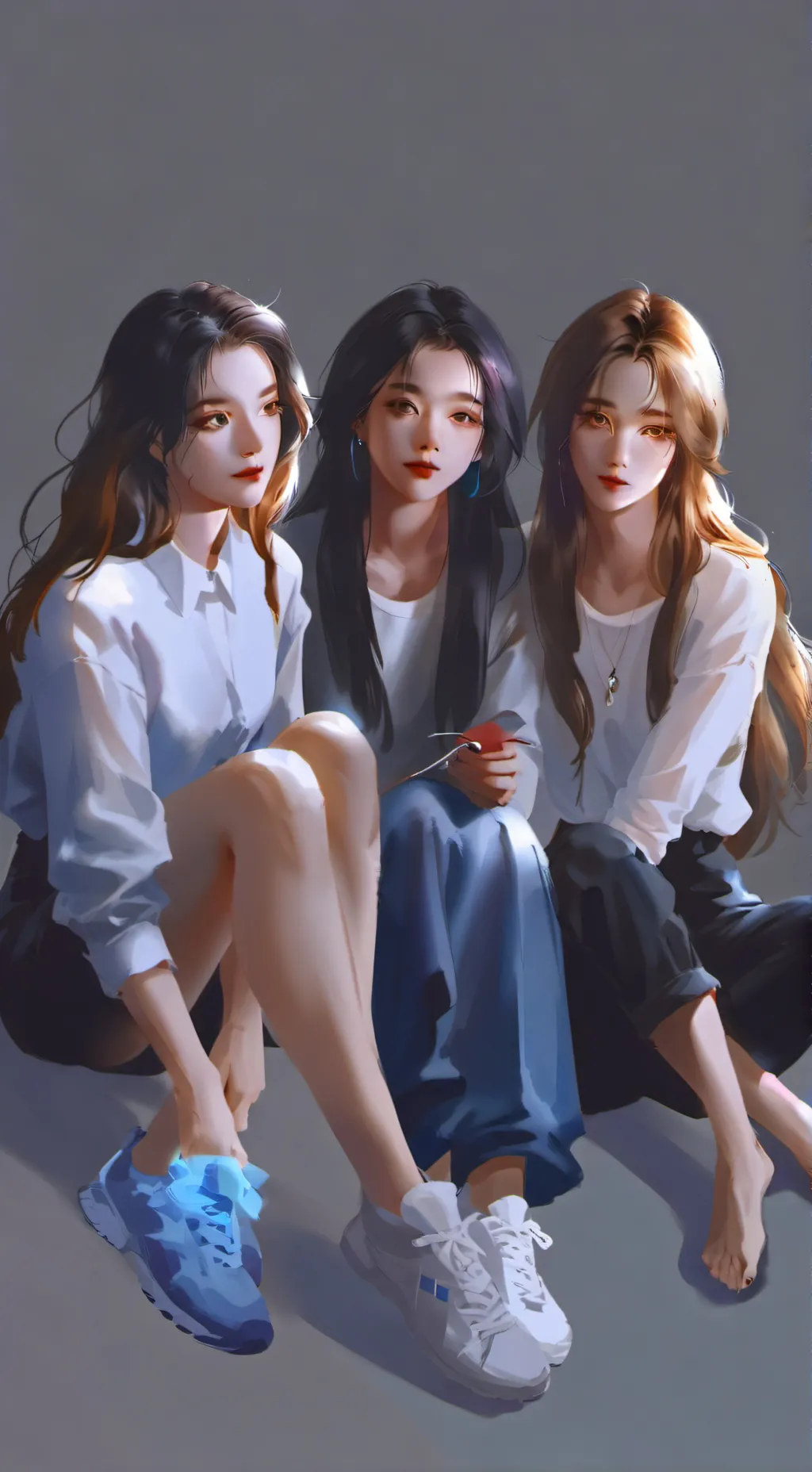 ai character: Emma,Kate,Violet background