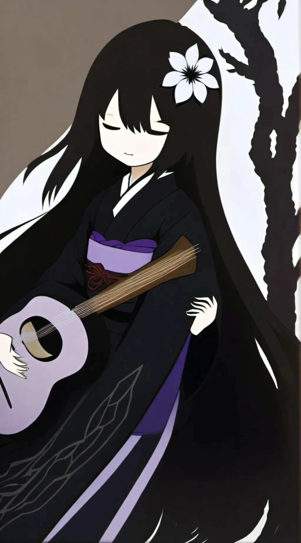 ai character: Nakime  background