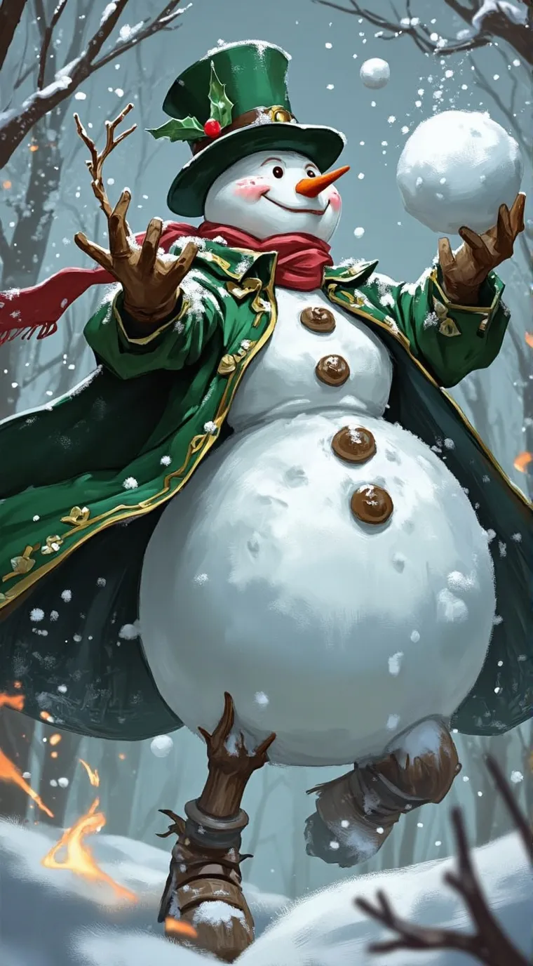 ai character: Frosty The Snowman background