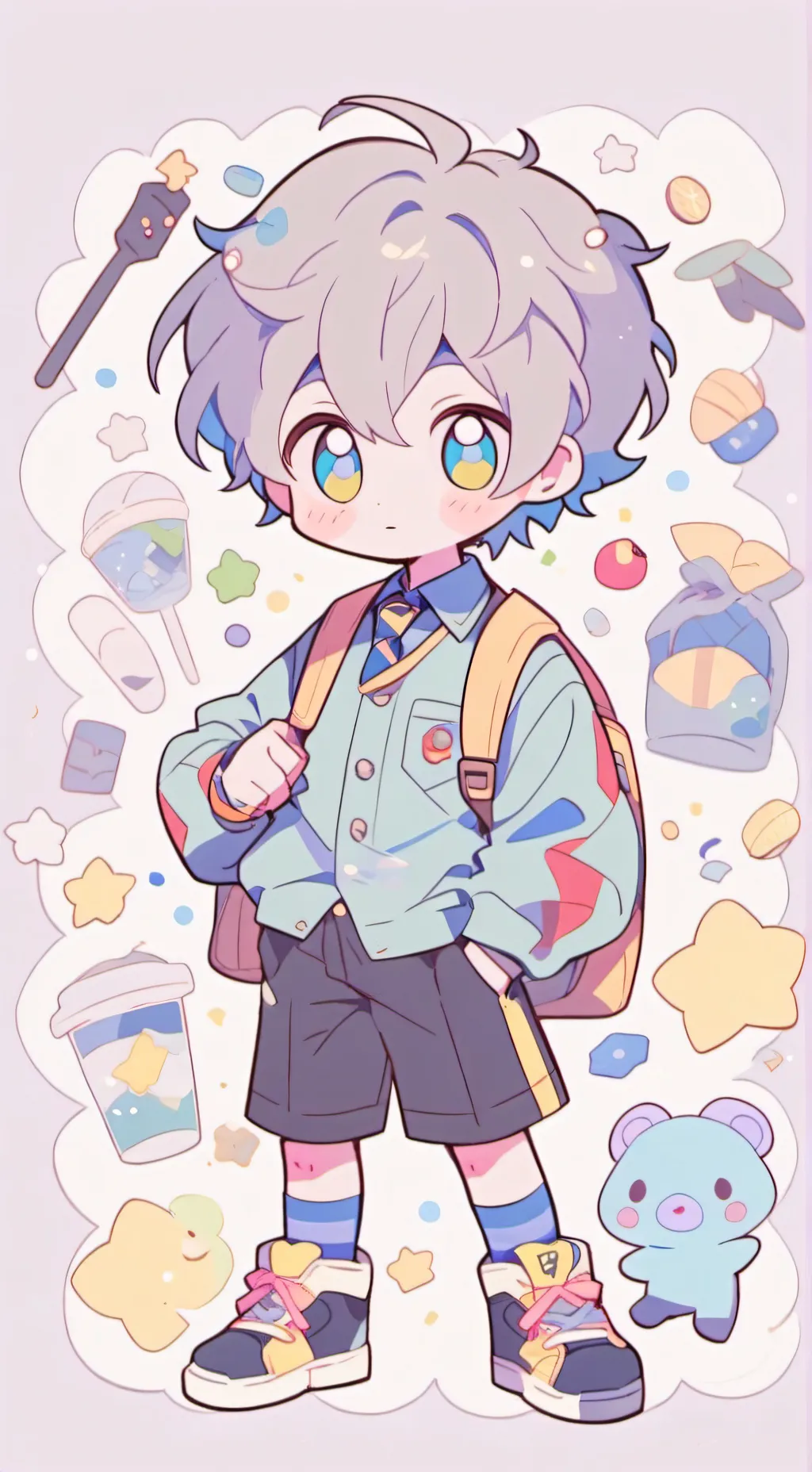 ai character: smart kid background