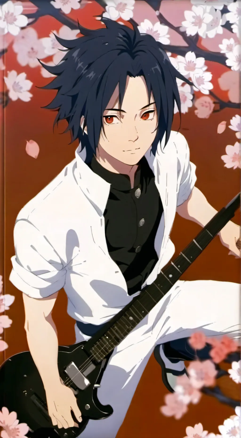 ai character: Sasuke  background