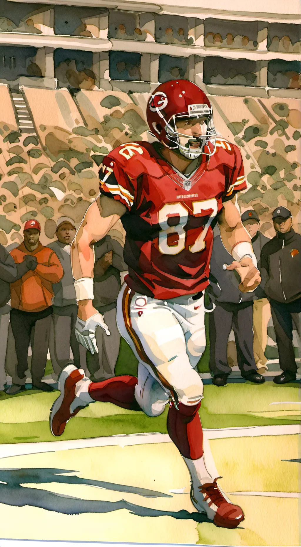 ai character: Travis kelce  background