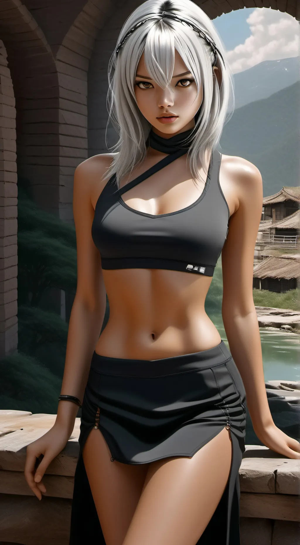 ai character: Sakura background