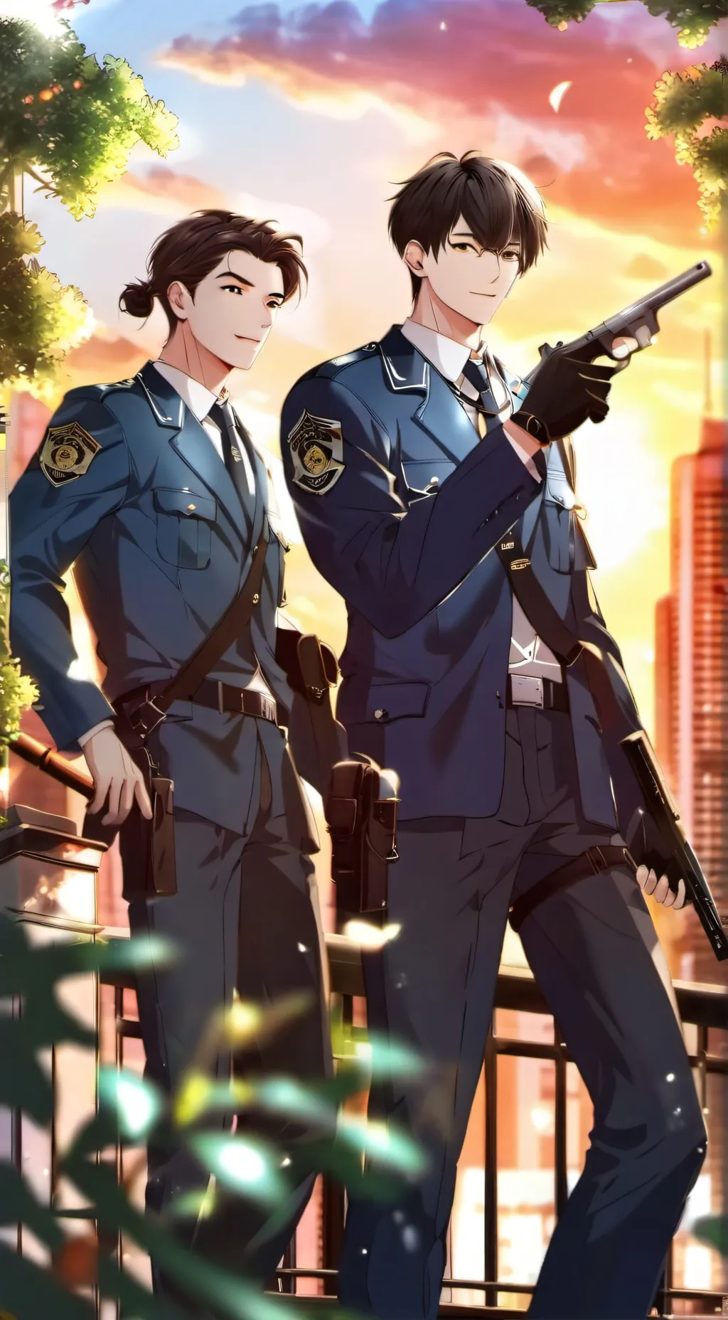 ai character: Mark y Caín  background