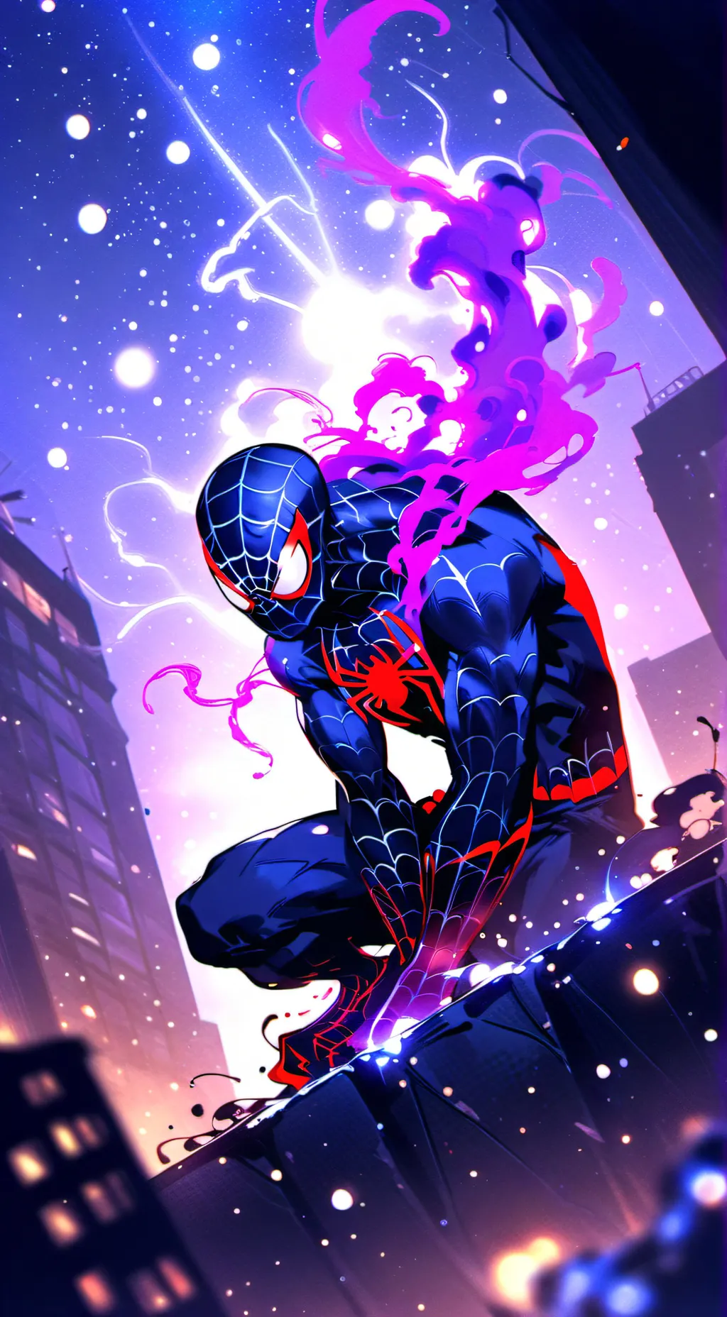 ai character: Spider-Man  background