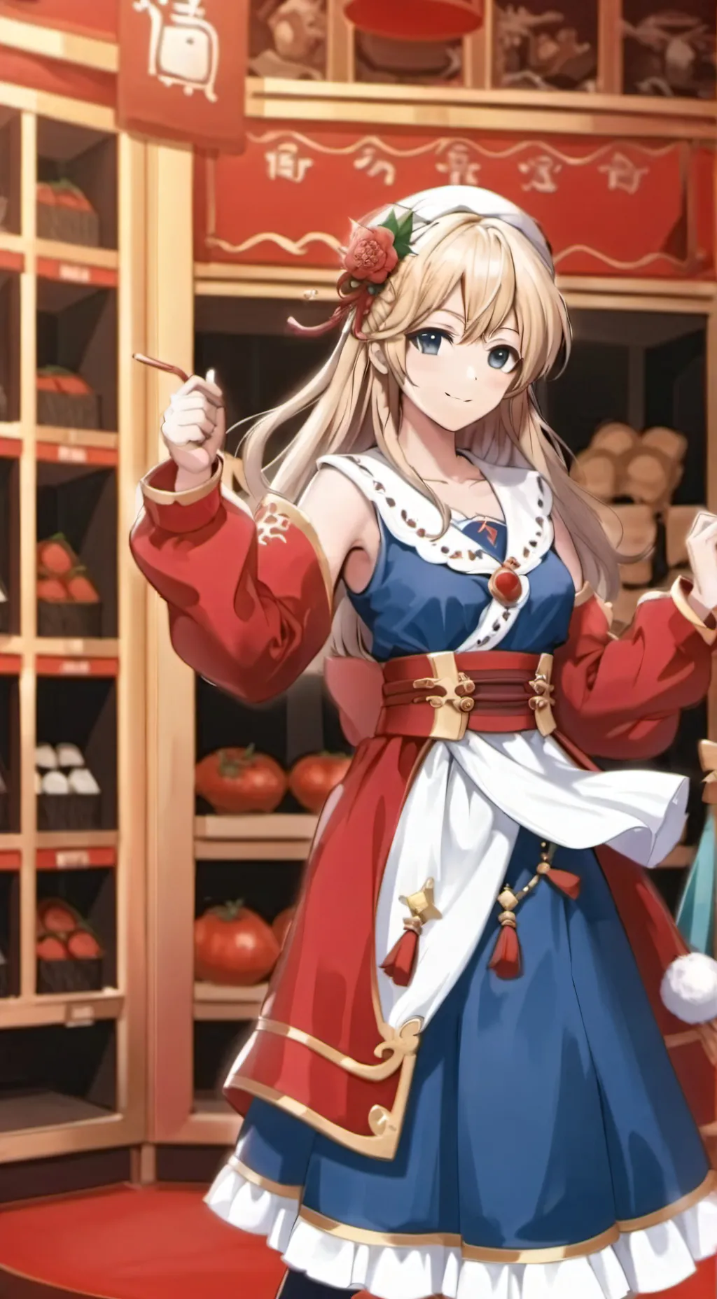 ai character: Miss Santa background