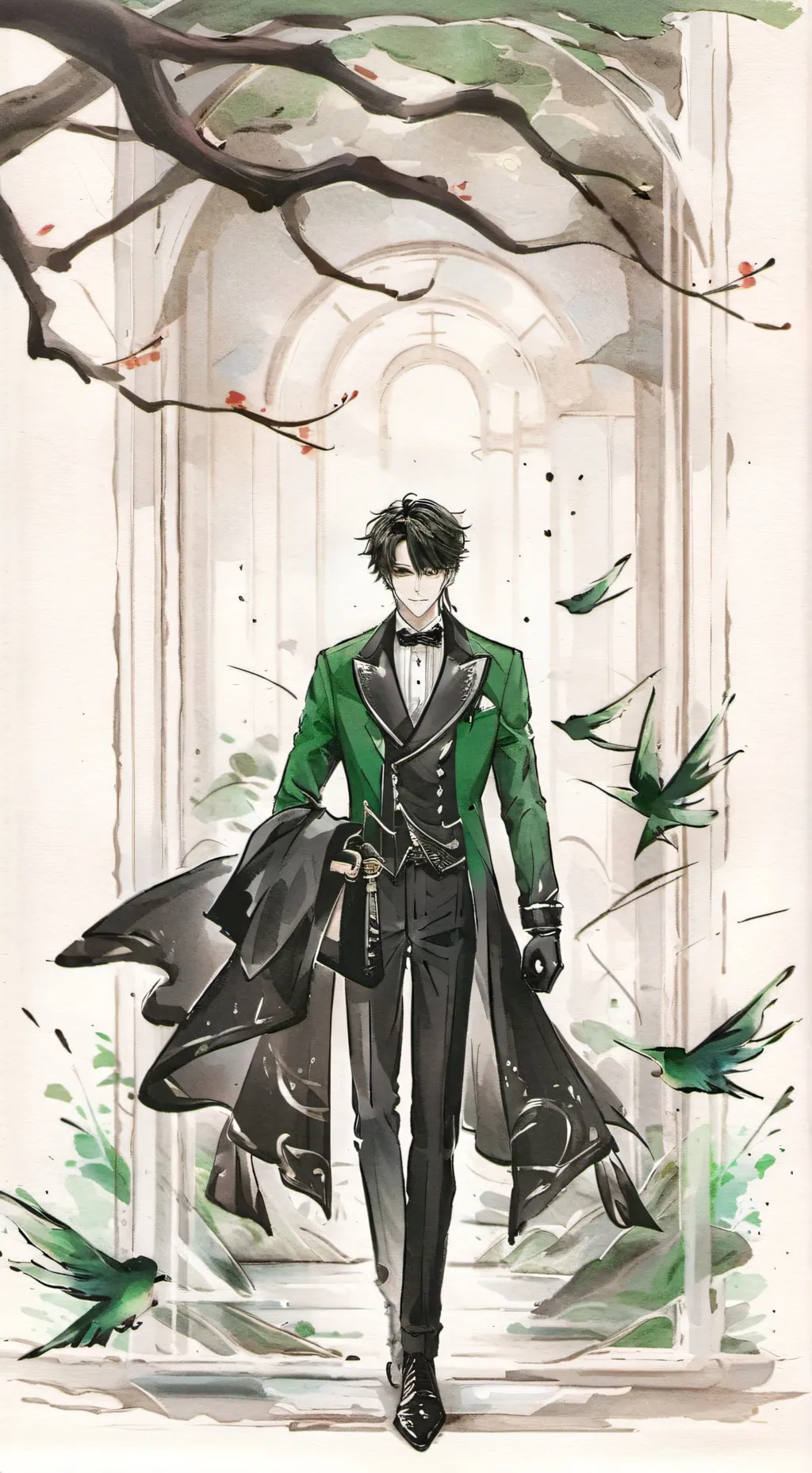 ai character: Shellvision angst background