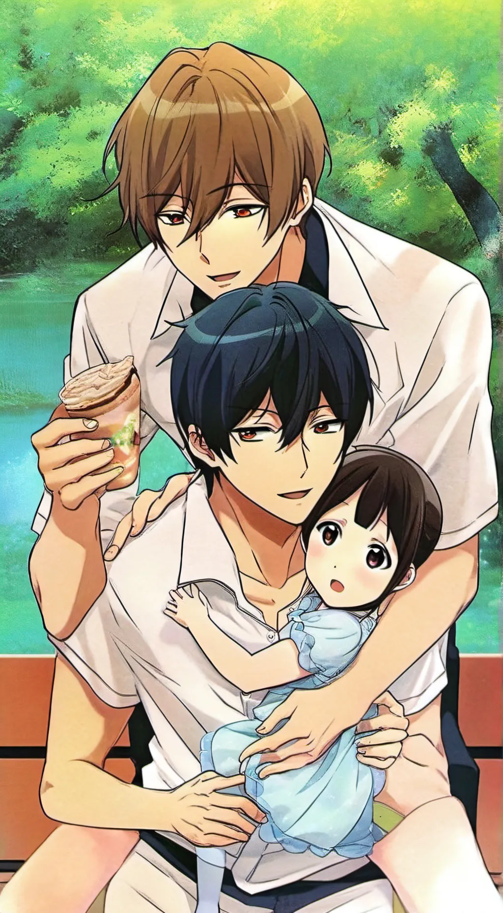 ai character: ren and itsuki  background