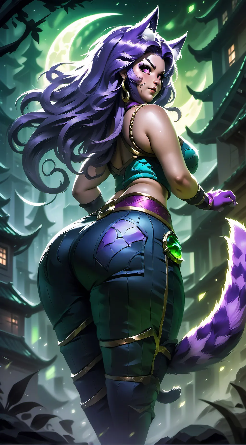 ai character: Cat giant background