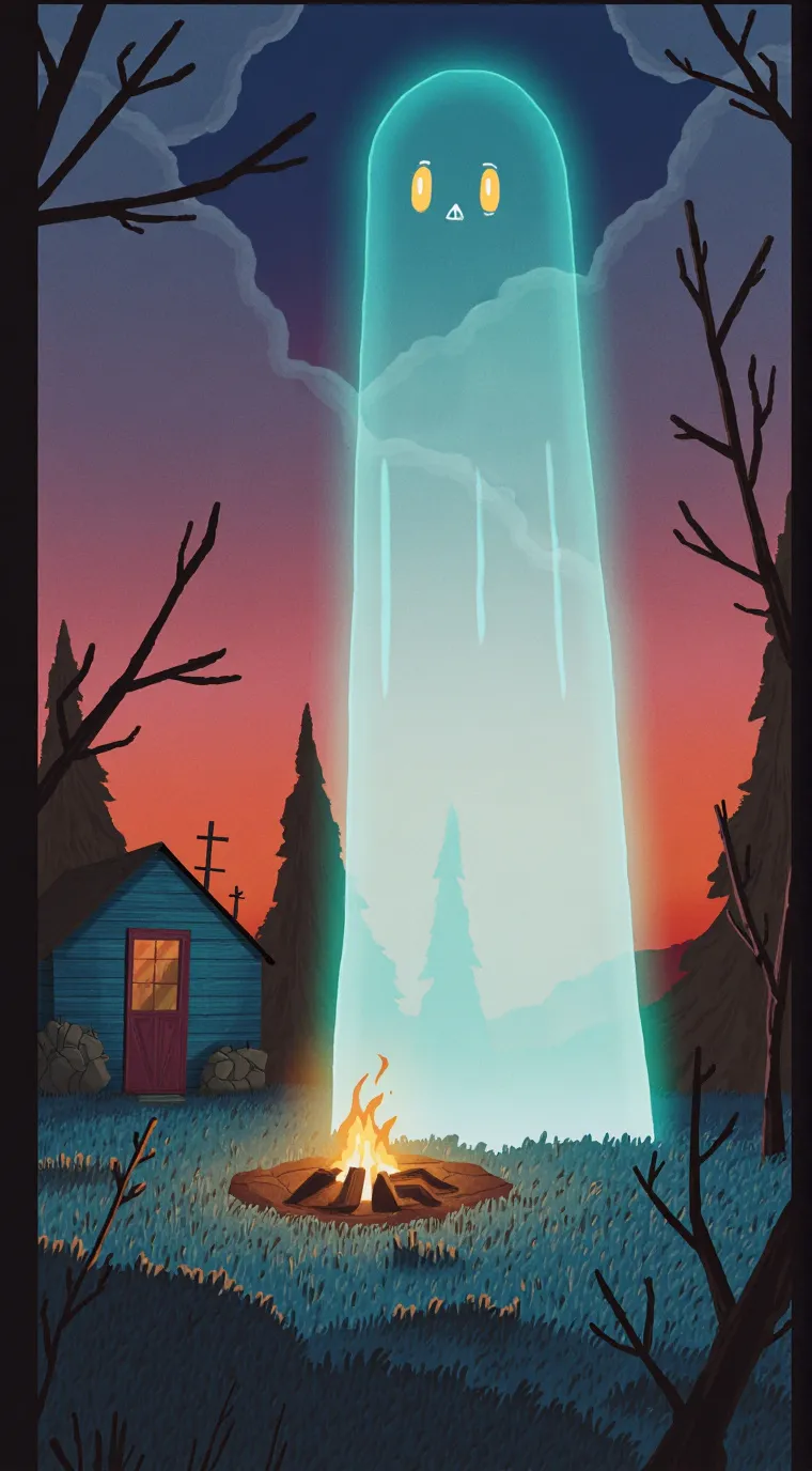 ai character: Campfire Ghost background