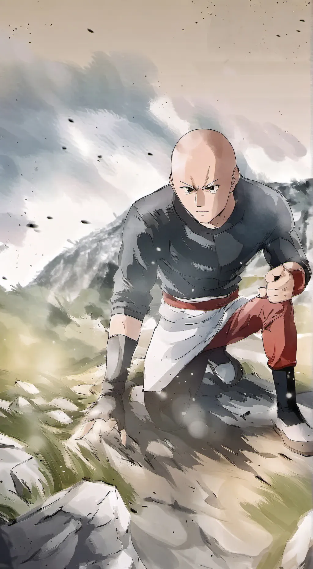 ai character: hb x OPM background
