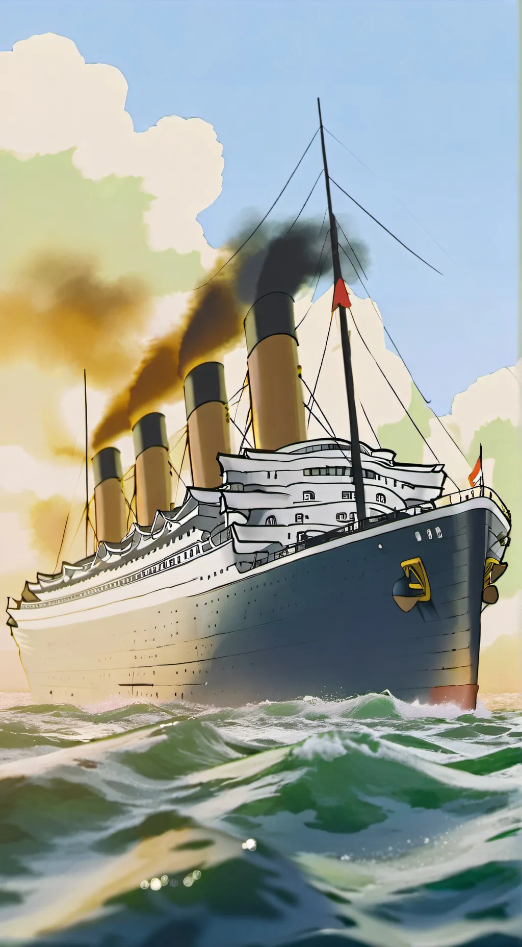 ai character: Titanic  background