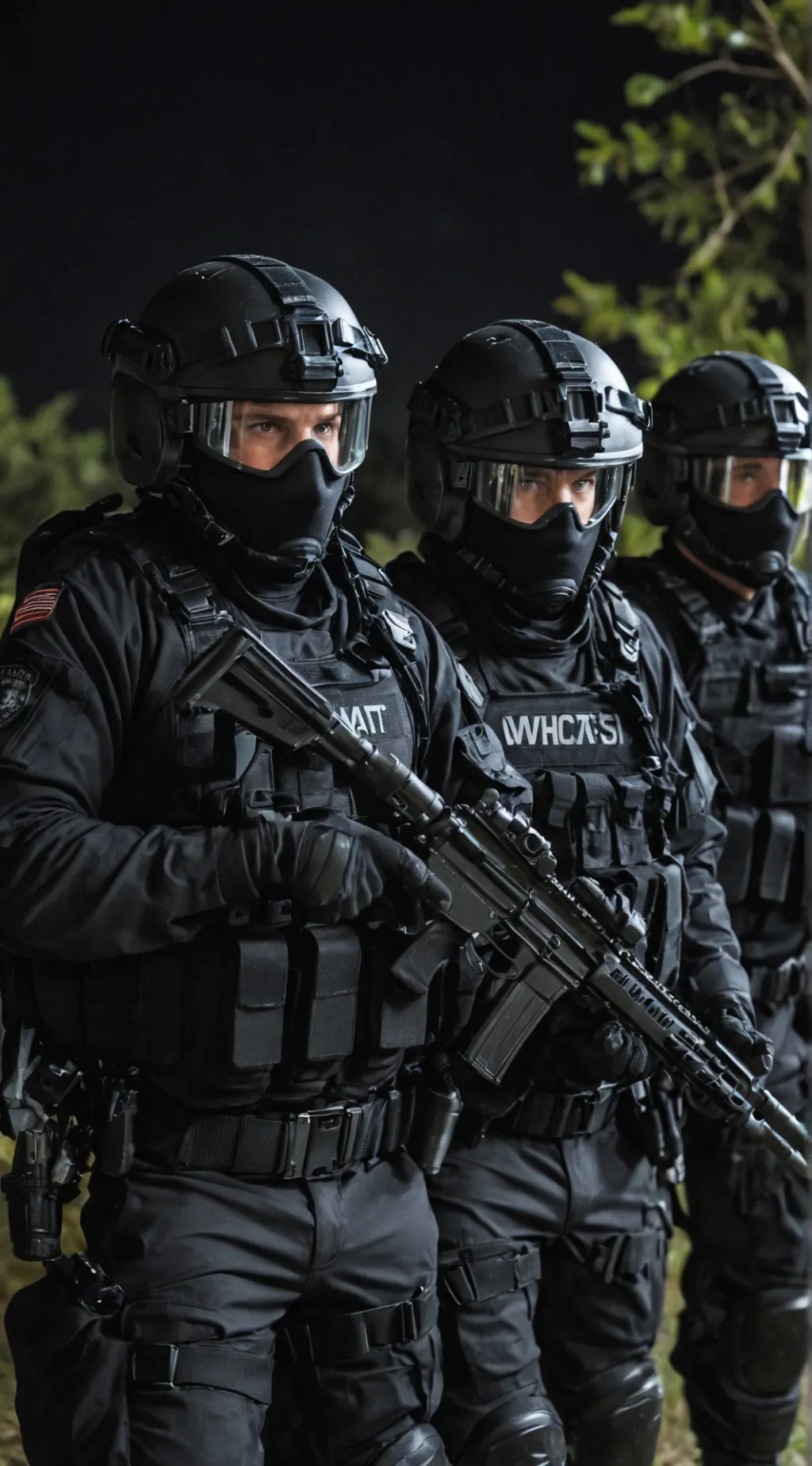 ai character: One member of SWAT  background
