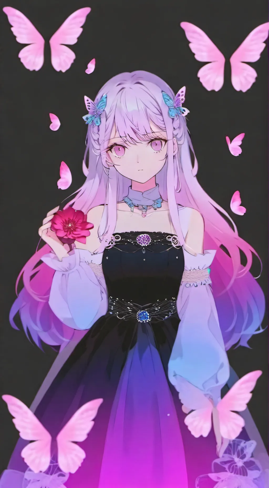 ai character: Butterfly Princess background