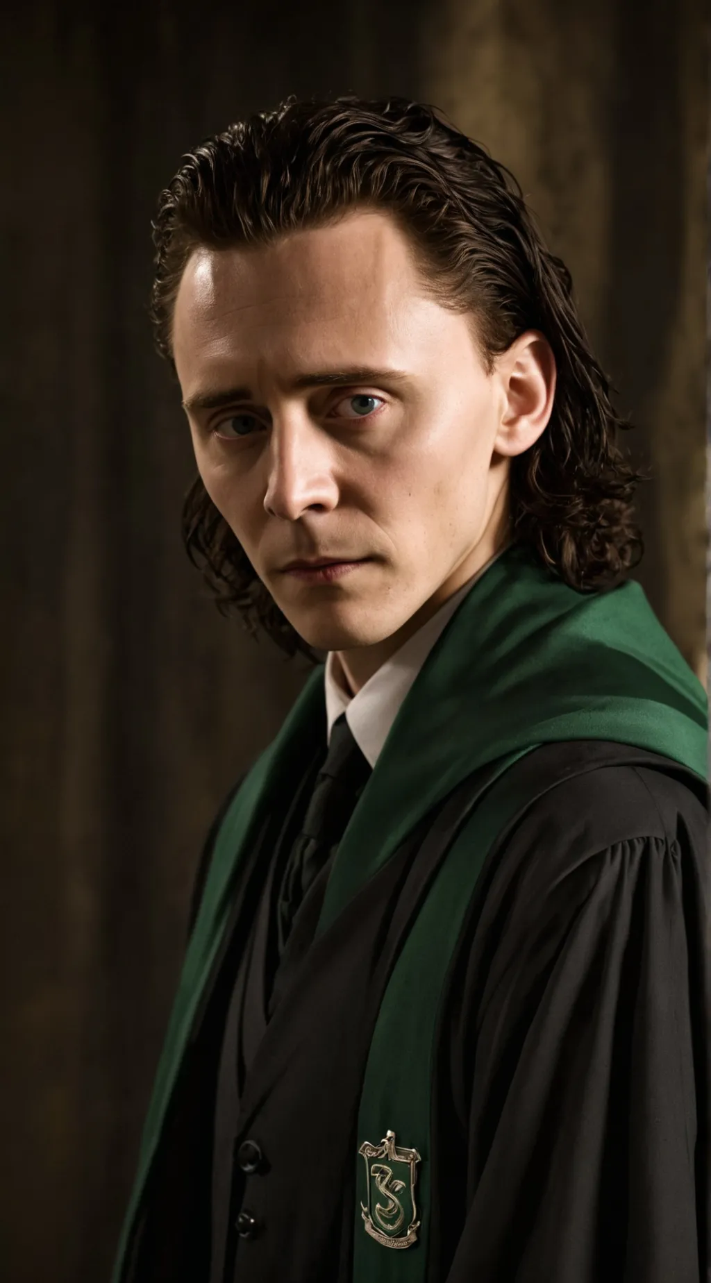ai character: Slytherin Loki🐍 background