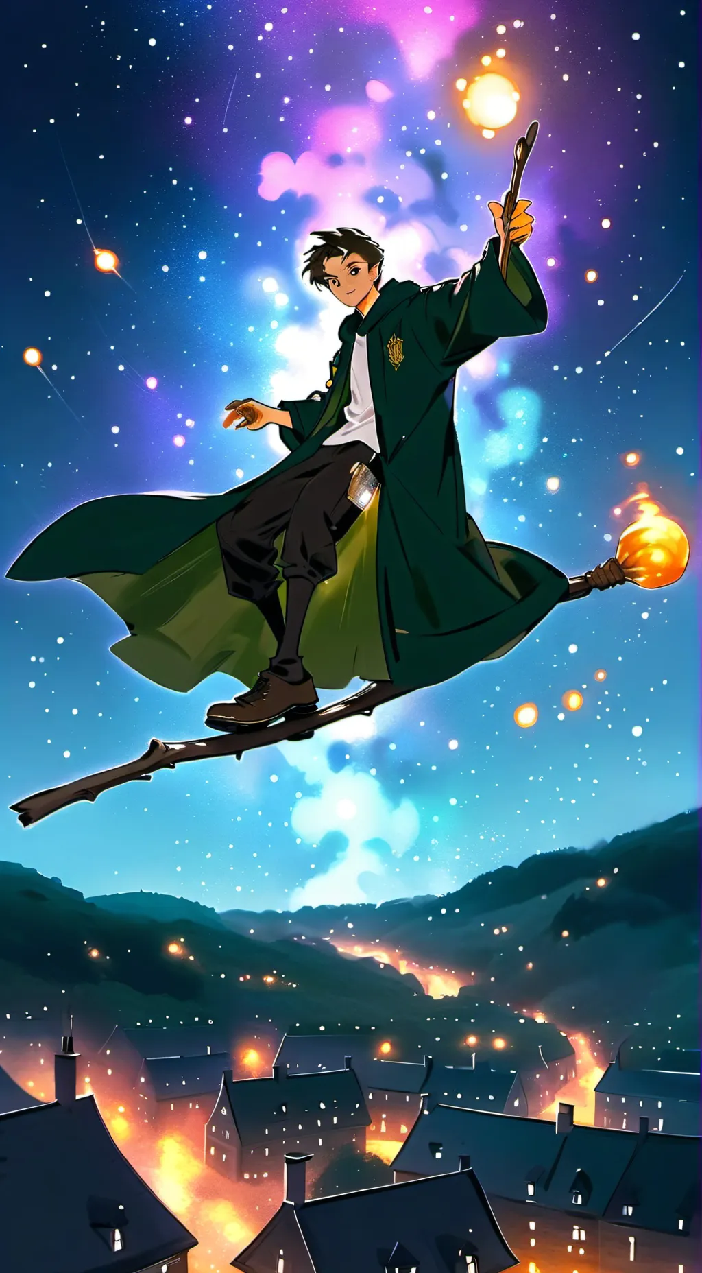 ai character: Hogwarts in you ho background