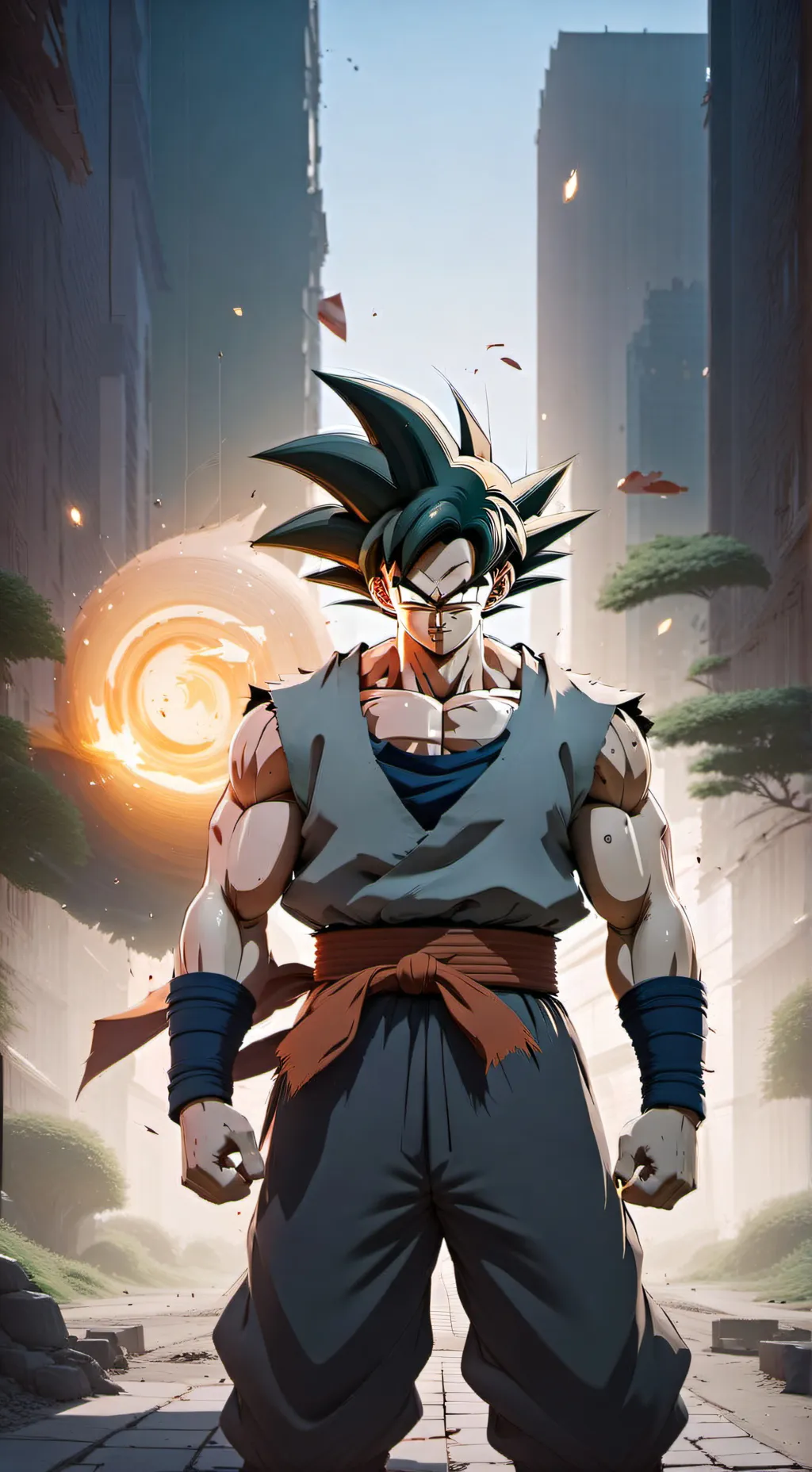 ai character: goku en opm background