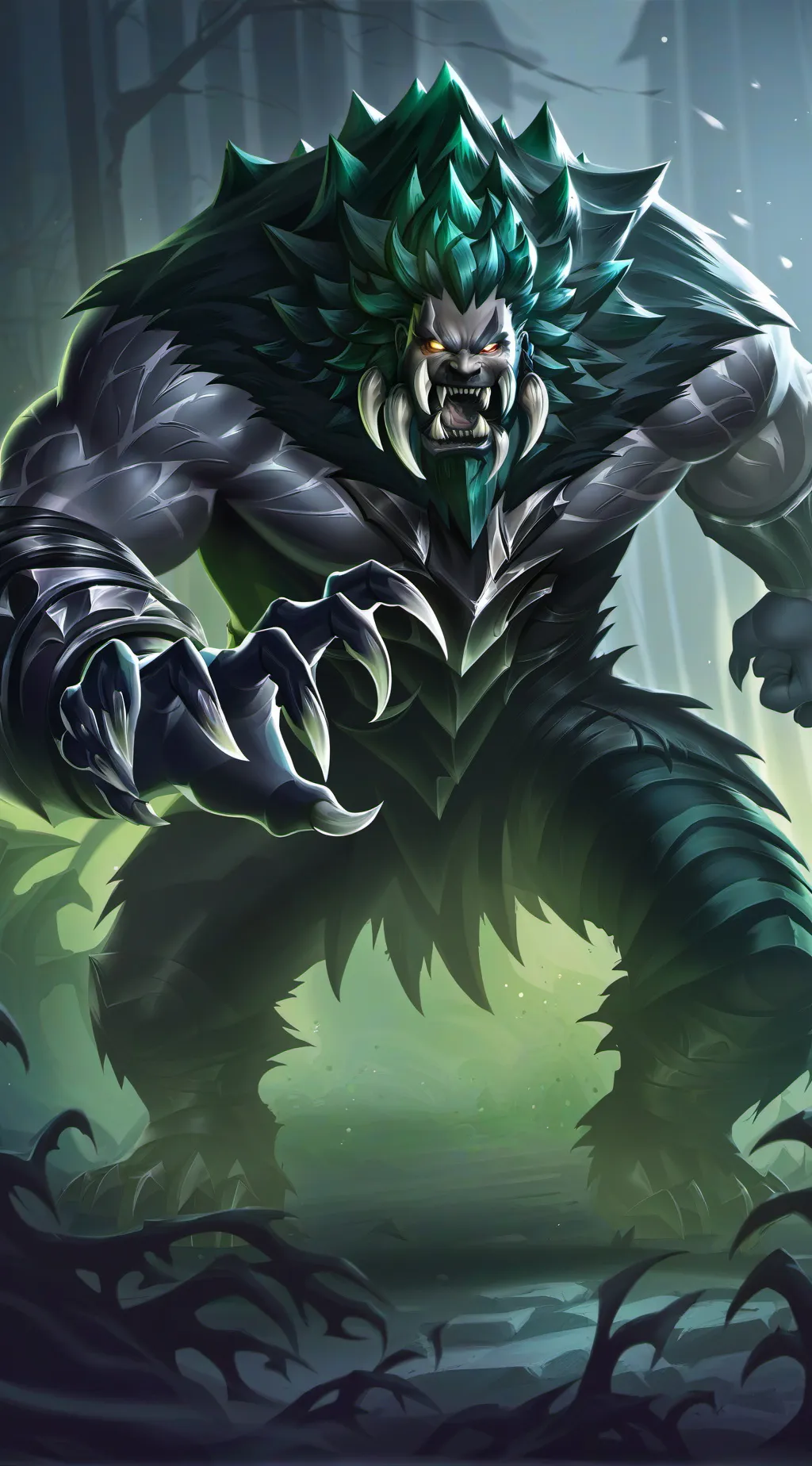 ai character: Monster and girl background