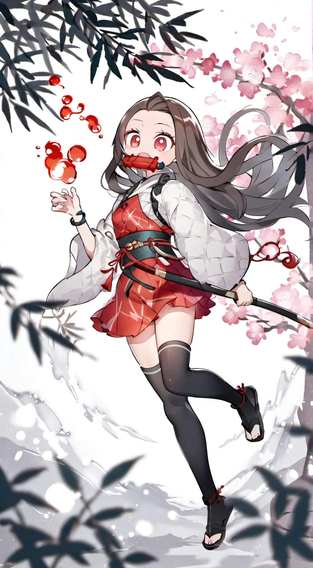 ai character: Nezuko cahnnnnn background