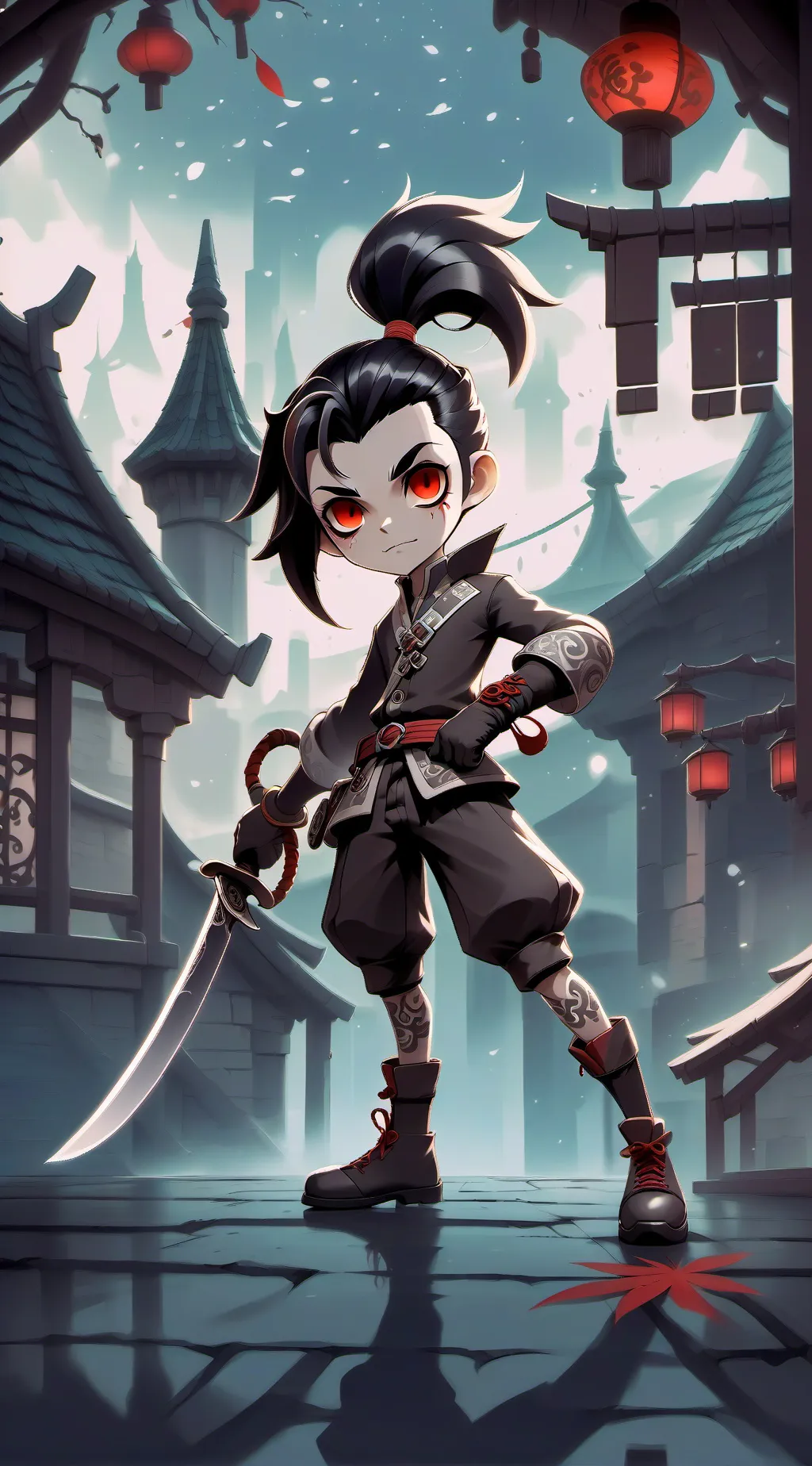 ai character: Ninja master background