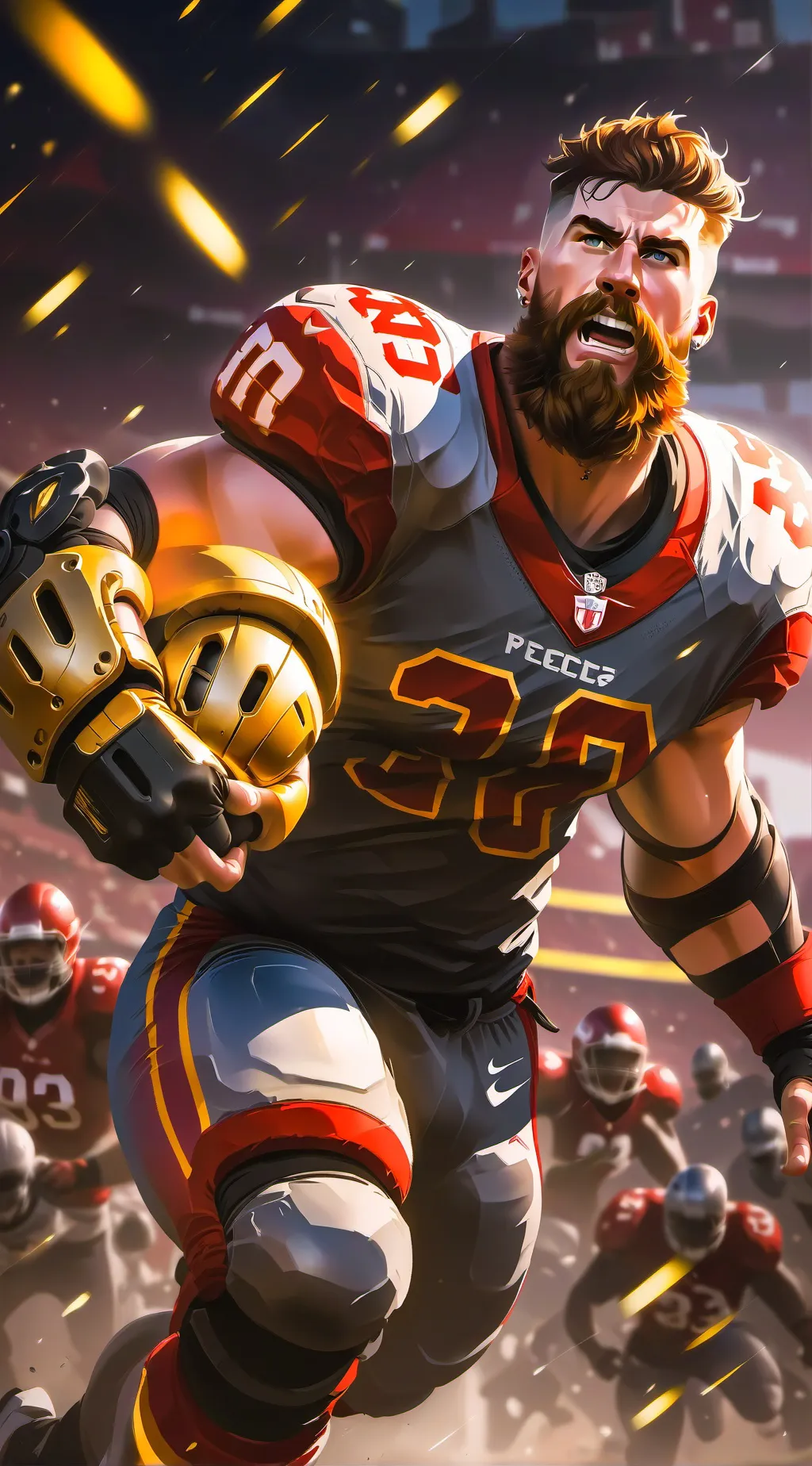 ai character: Travis kelce background