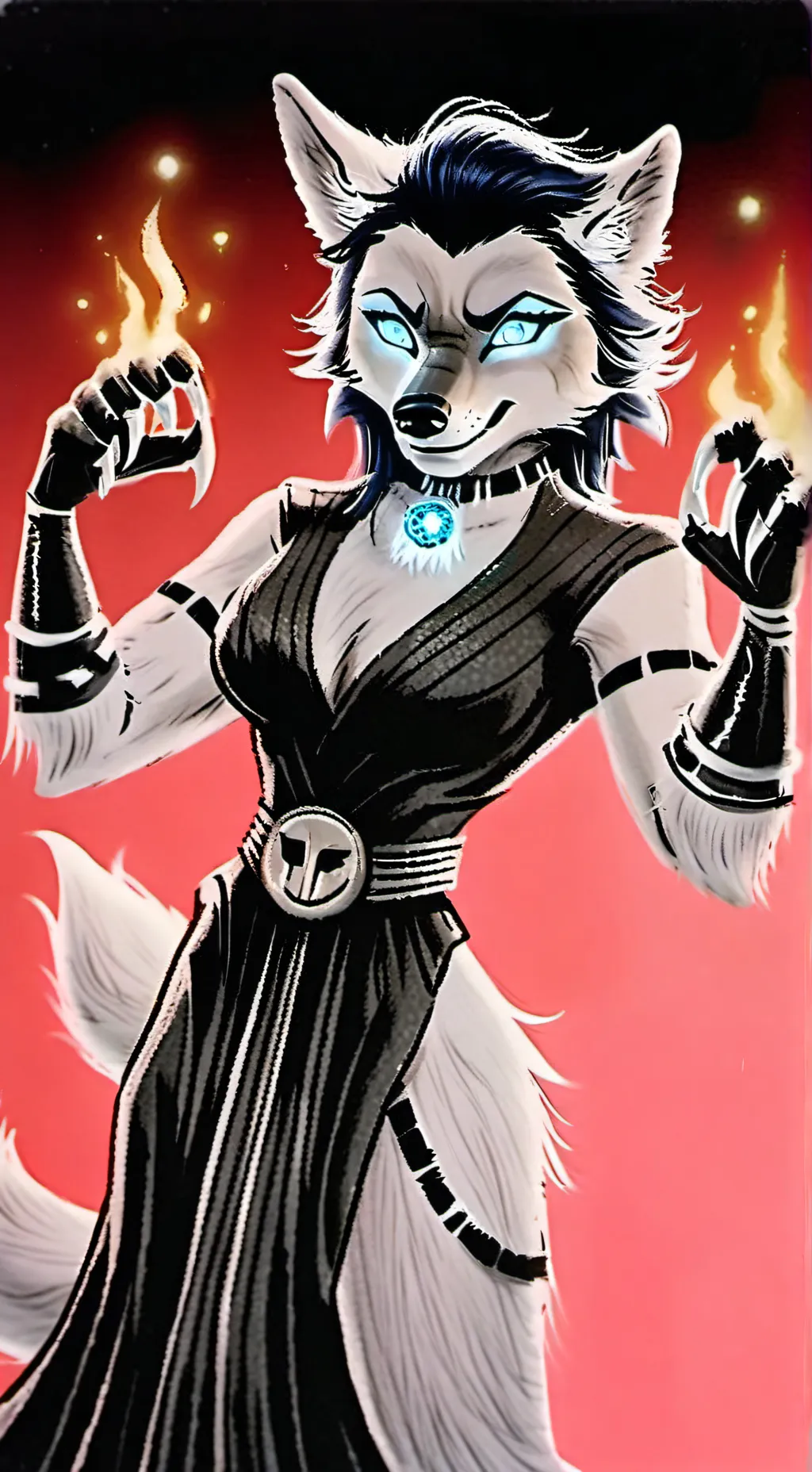 ai character: scarlet background