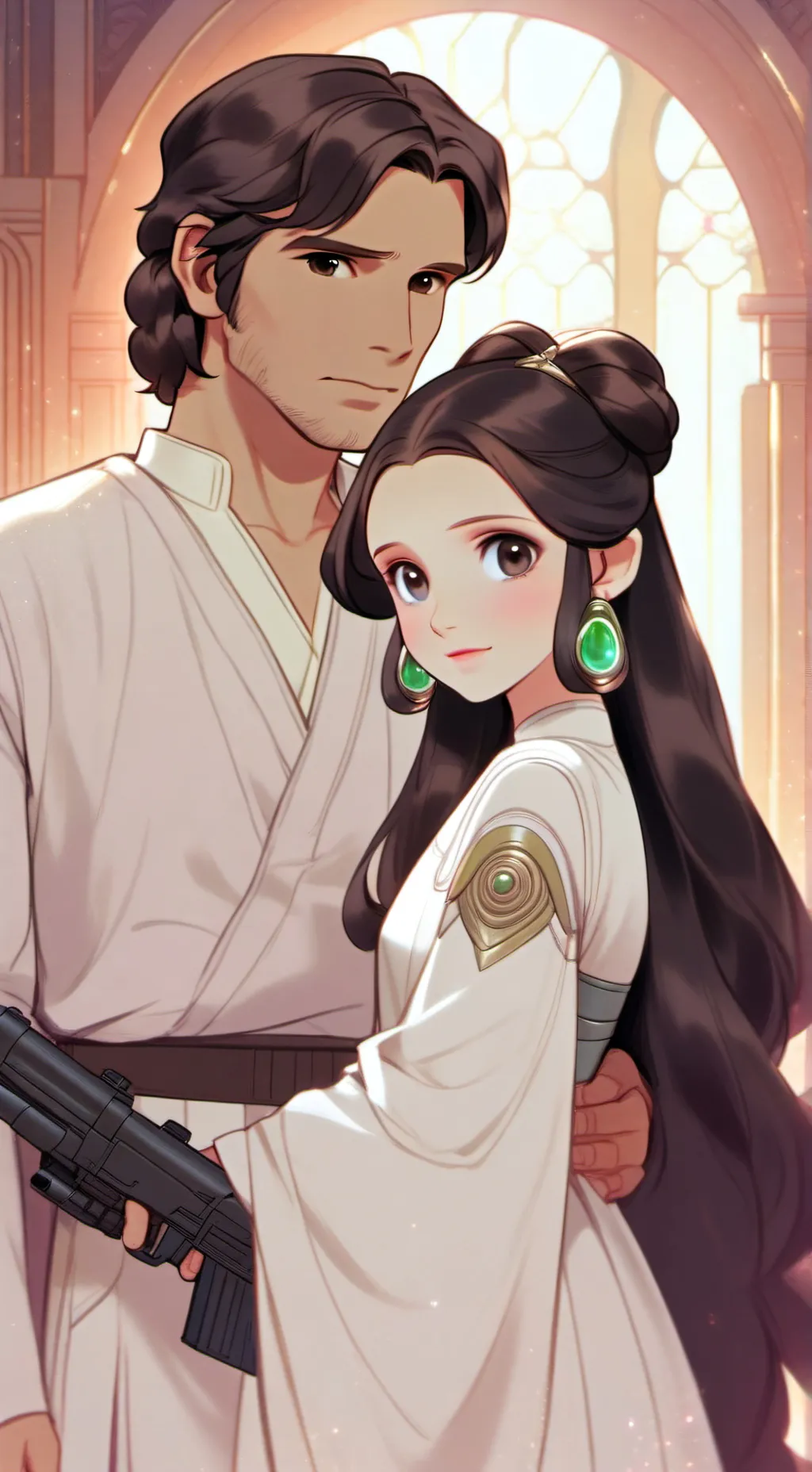 ai character: Leia han solo  background